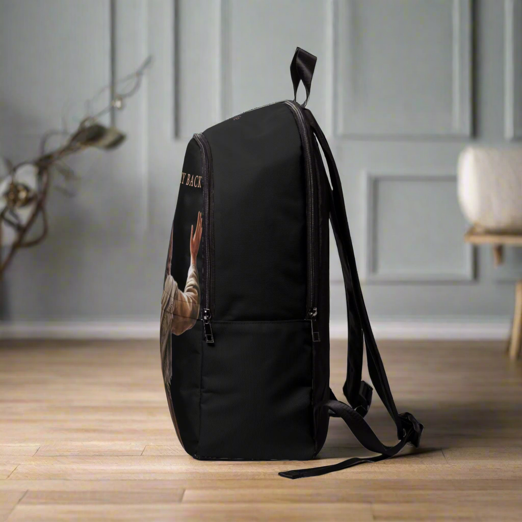 ’Jesus Has My Back’ Graphic design Christian Backpack (black) - One size - Bags