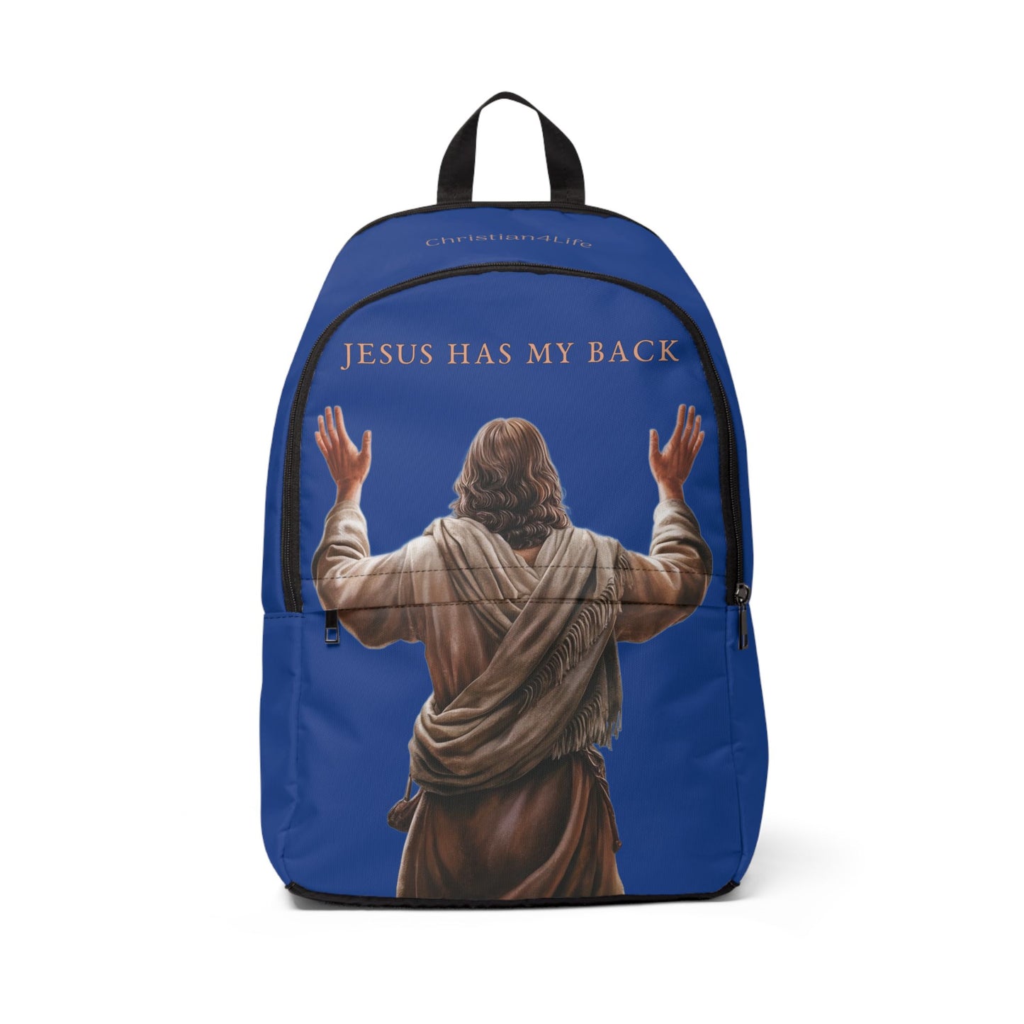 ’Jesus Has My Back’ design Christian Backpack (dark blue) - One size - Bags