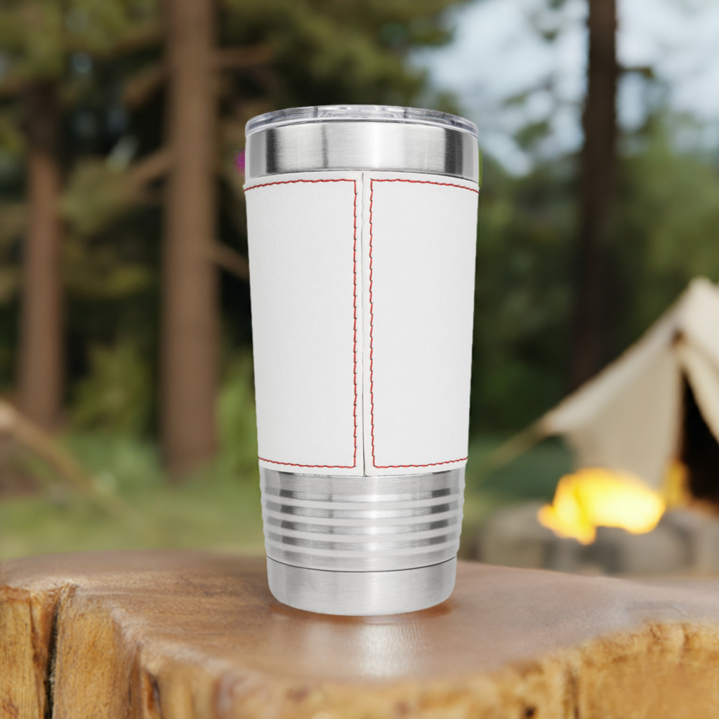 20oz Baseball Christian tumbler -Saved Redeemed - White / Stainless steel - Tumblers