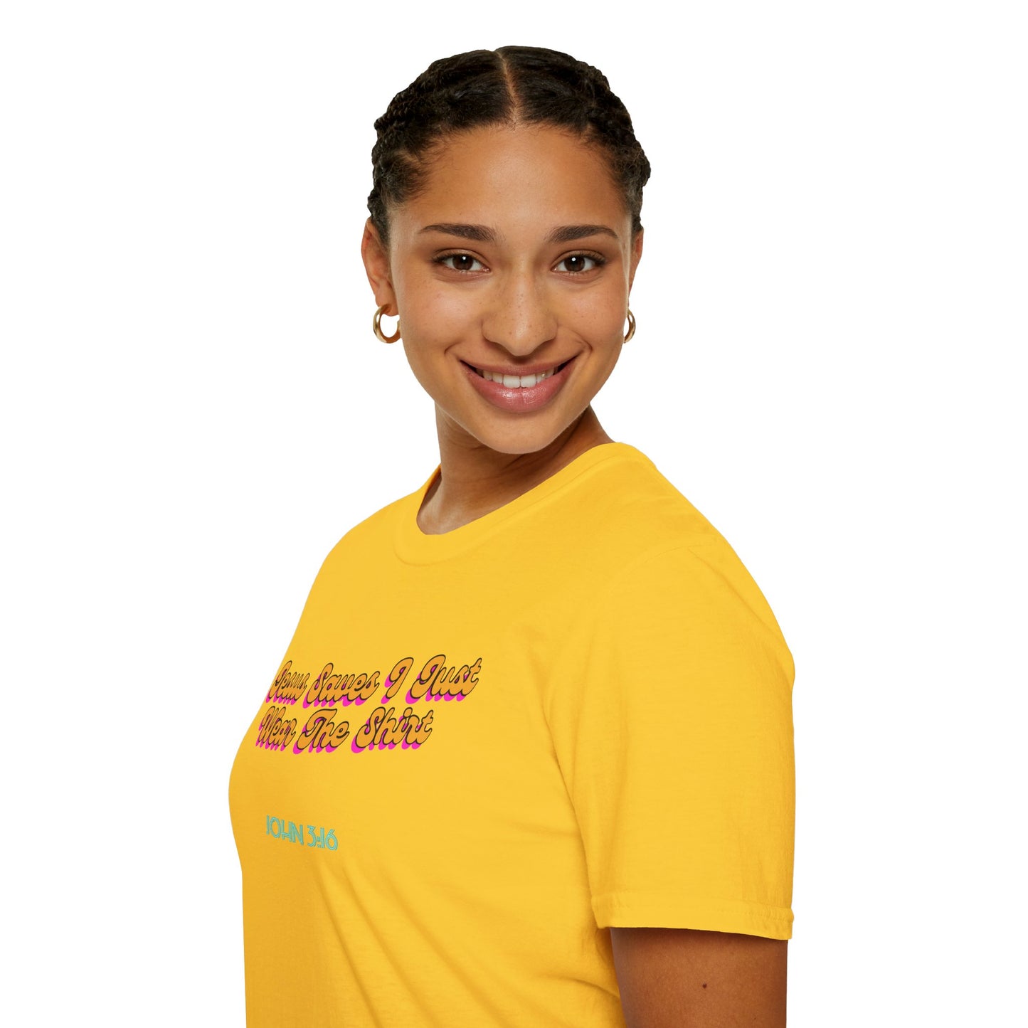 "Jesus Saves, I just Wear the Shirt" Unisex Cotton Softstyle T-Shirt