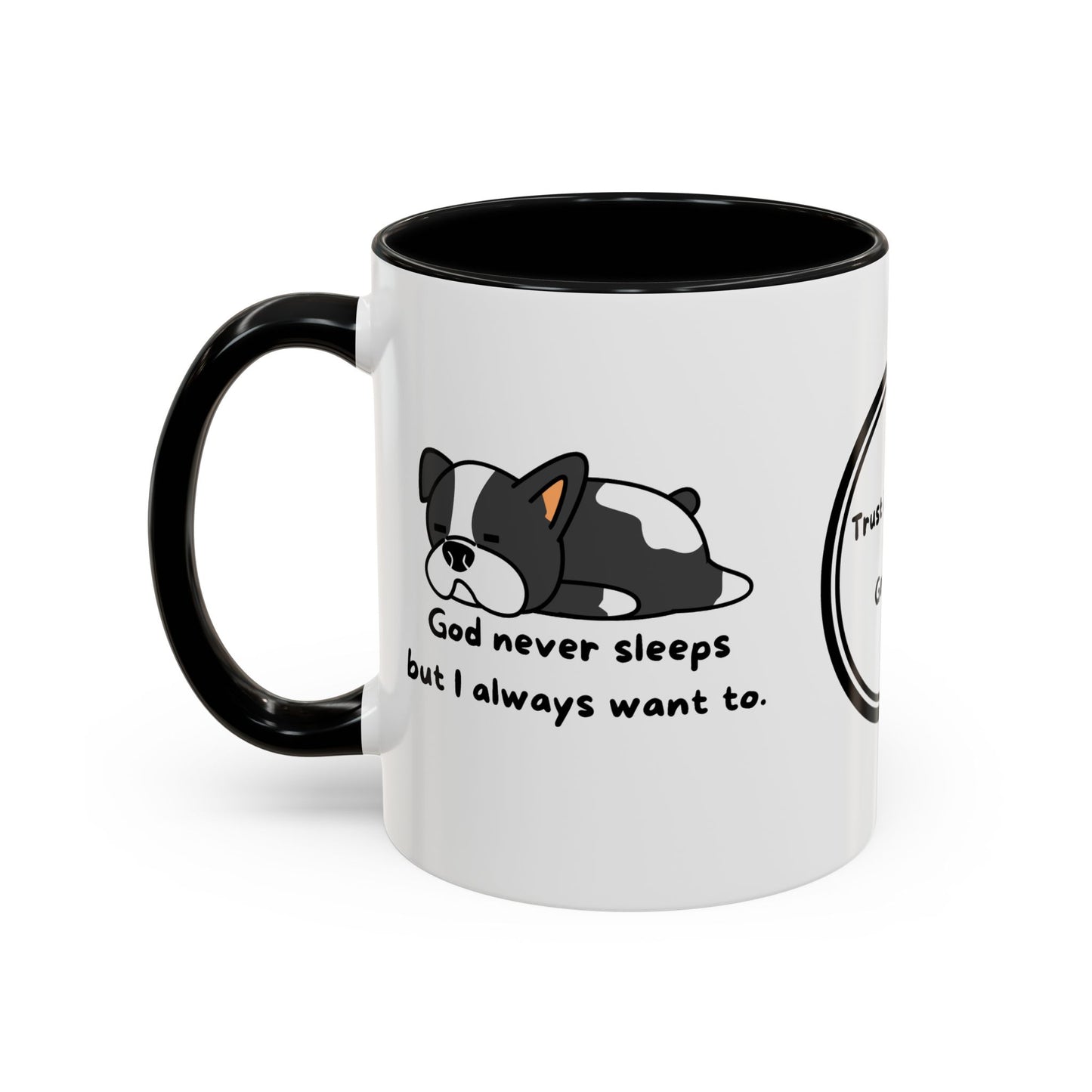 Christian ’God never sleeps’ 11 oz and 15oz Accent Mug multiple colors Christian Mug - Mug