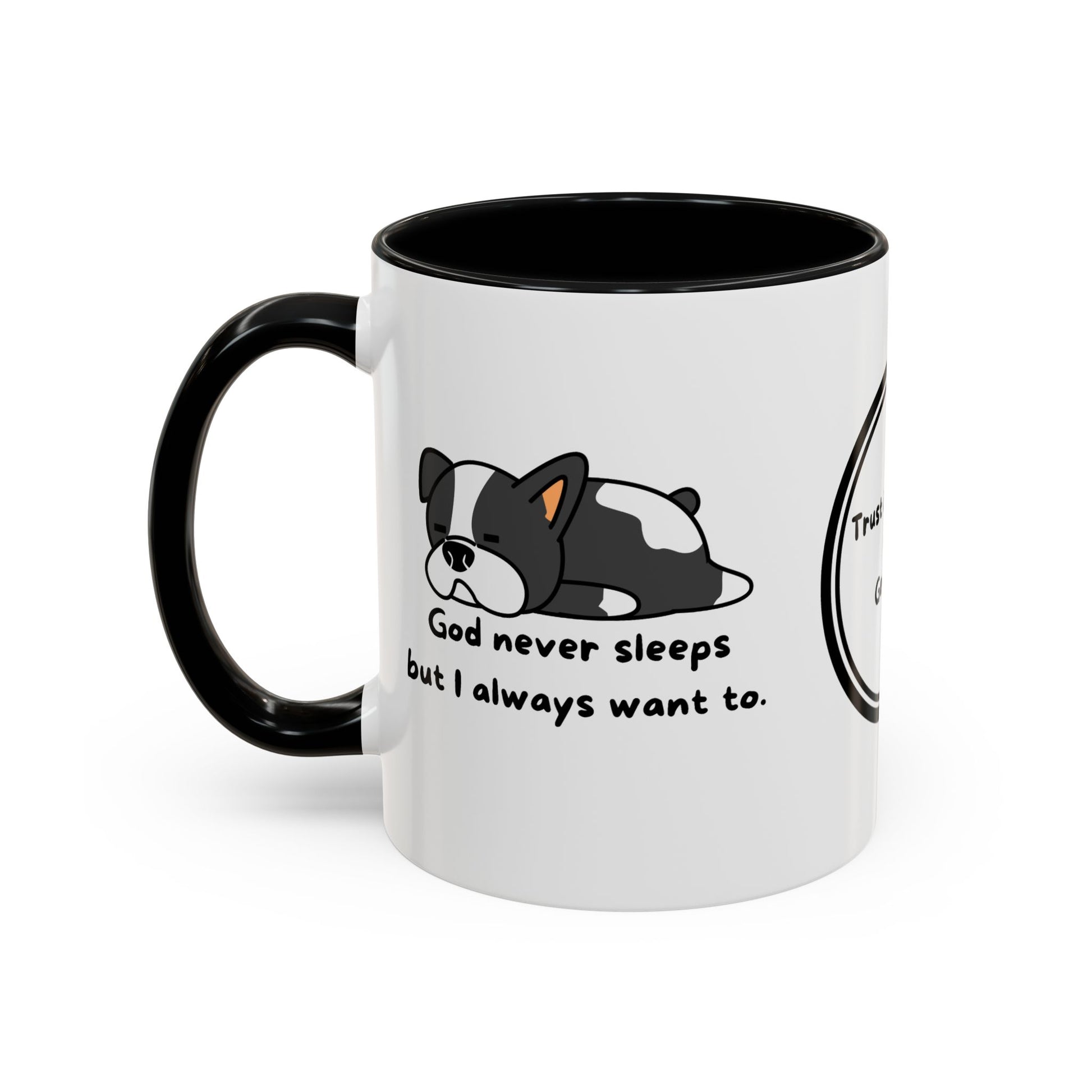Christian ’God never sleeps’ 11 oz and 15oz Accent Mug multiple colors Christian Mug - Mug