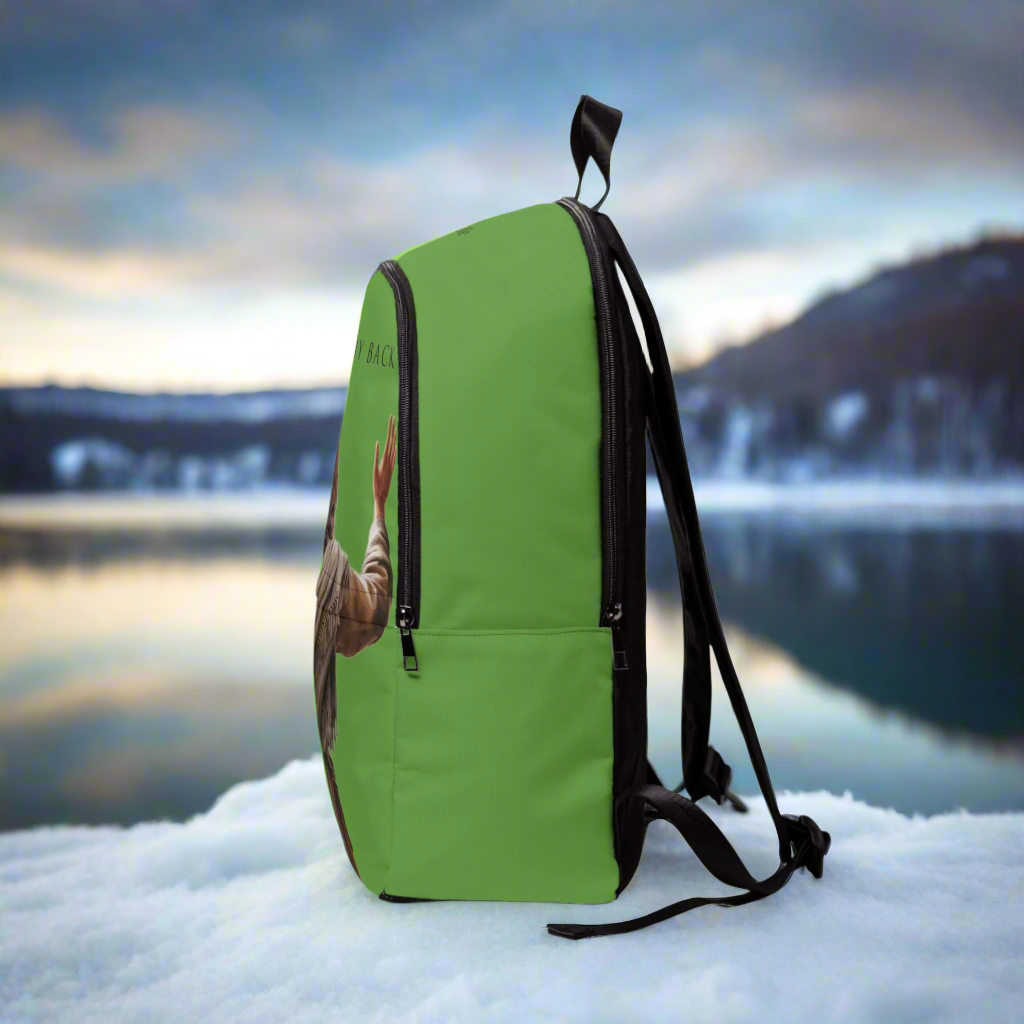 ’Jesus Has My Back’ design Christian Backpack (green) - One size - Bags