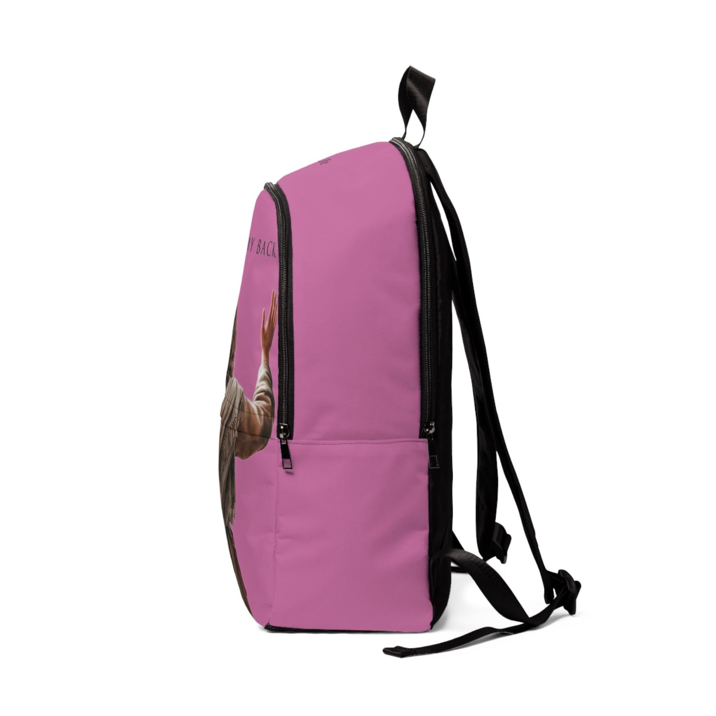’Jesus Has My Back’ Christian Backpack (light pink) - One size - Bags