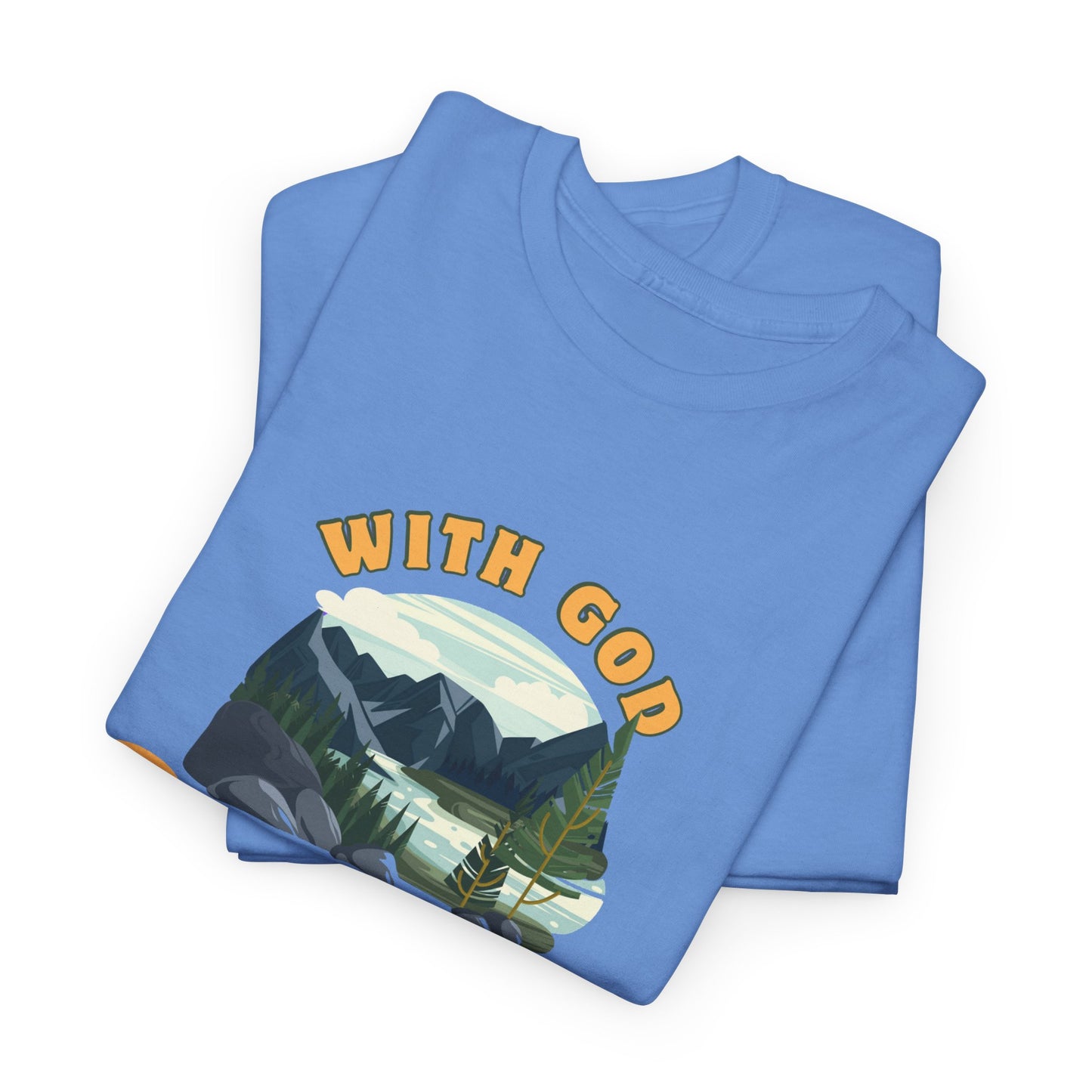 Unisex "With God Nature doesn't need a mother" Heavy Cotton Christian Tee