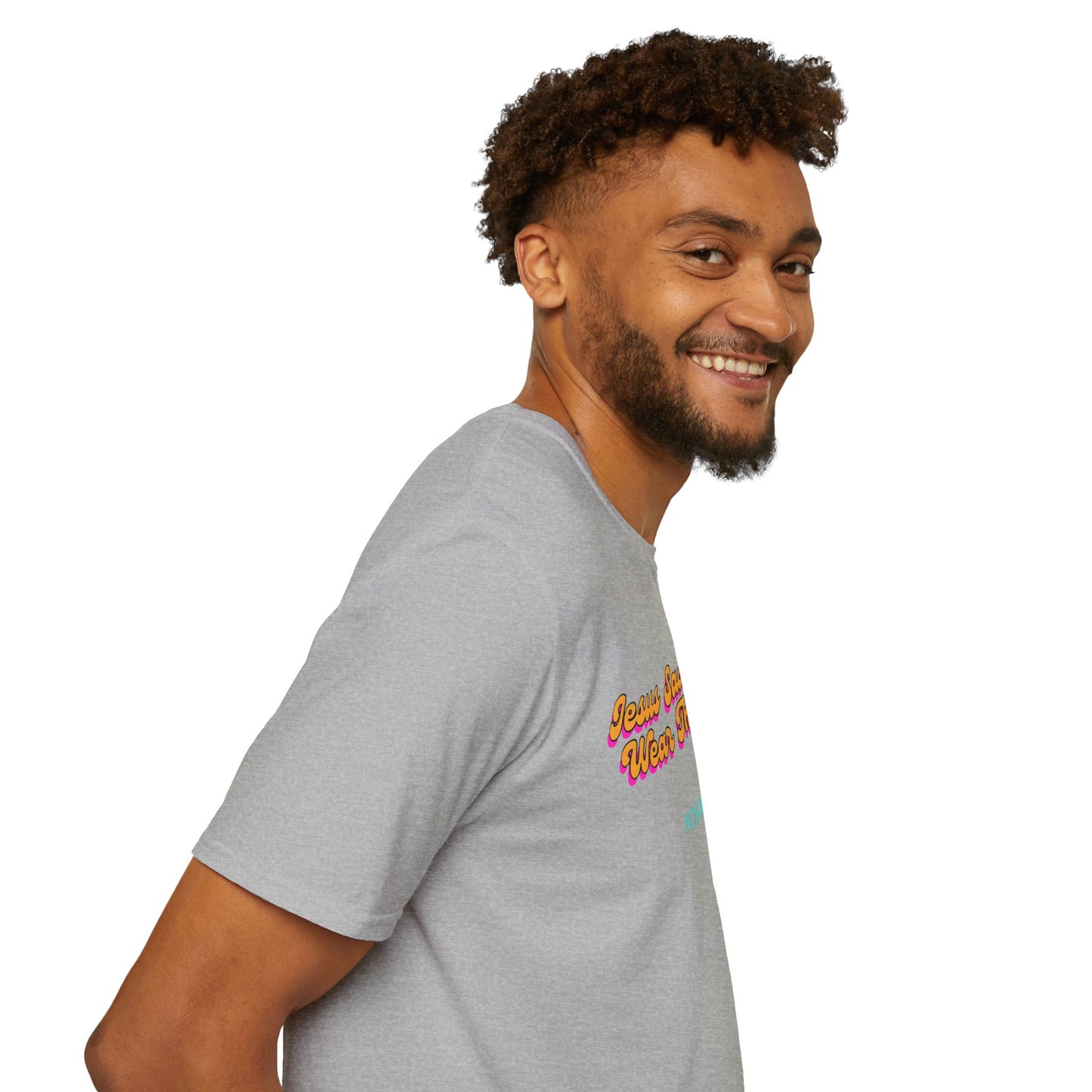 "Jesus Saves, I just Wear the Shirt" Unisex Cotton Softstyle T-Shirt