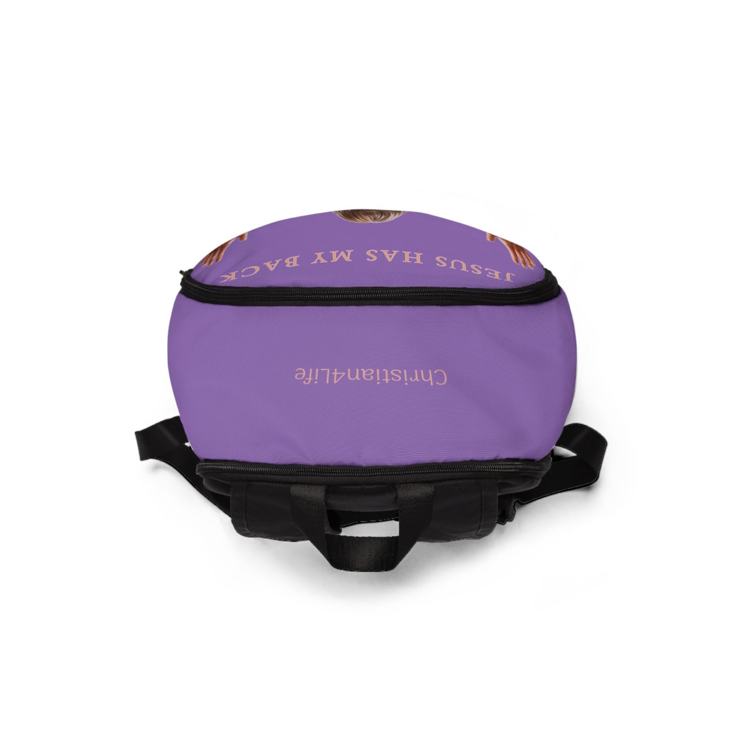 ’Jesus Has My Back’ Christian Backpack (light purple) - One size - Bags
