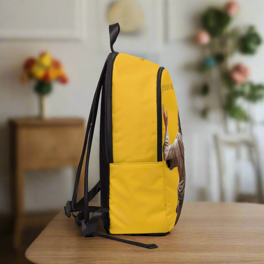 ’Jesus Has My Back’ Christian Backpack (yellow) - One size - Bags