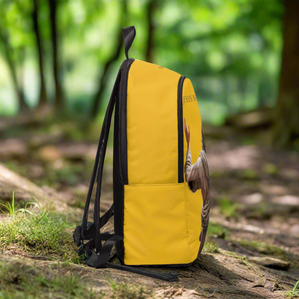 ’Jesus Has My Back’ Christian Backpack (yellow) - One size - Bags