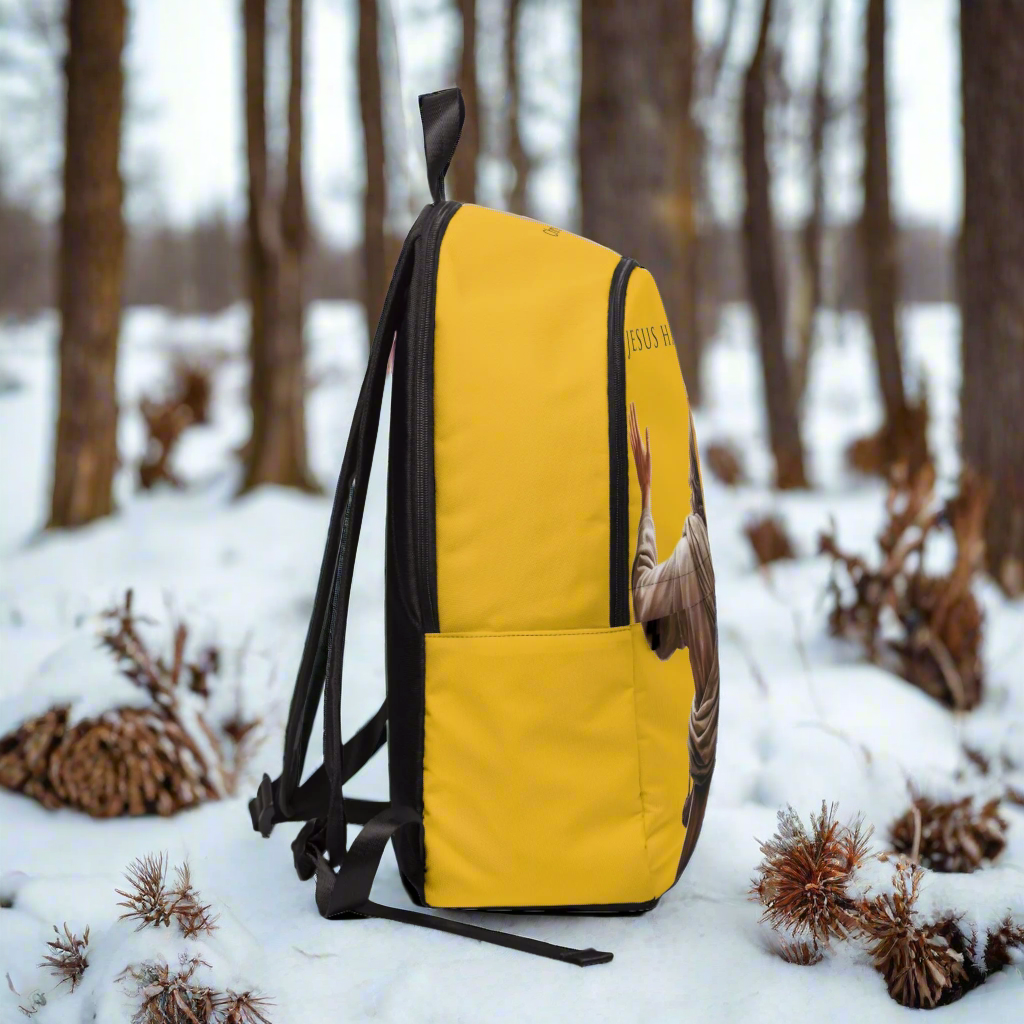 ’Jesus Has My Back’ Christian Backpack (yellow) - One size - Bags