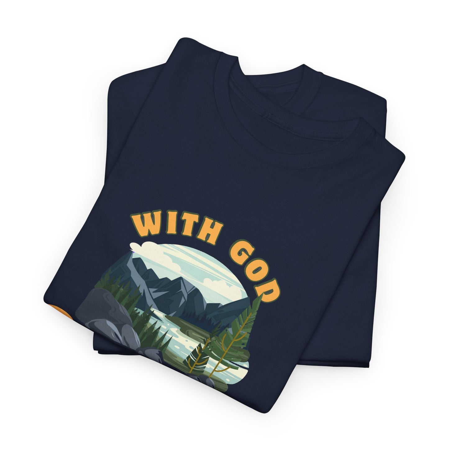 Unisex "With God Nature doesn't need a mother" Heavy Cotton Christian Tee