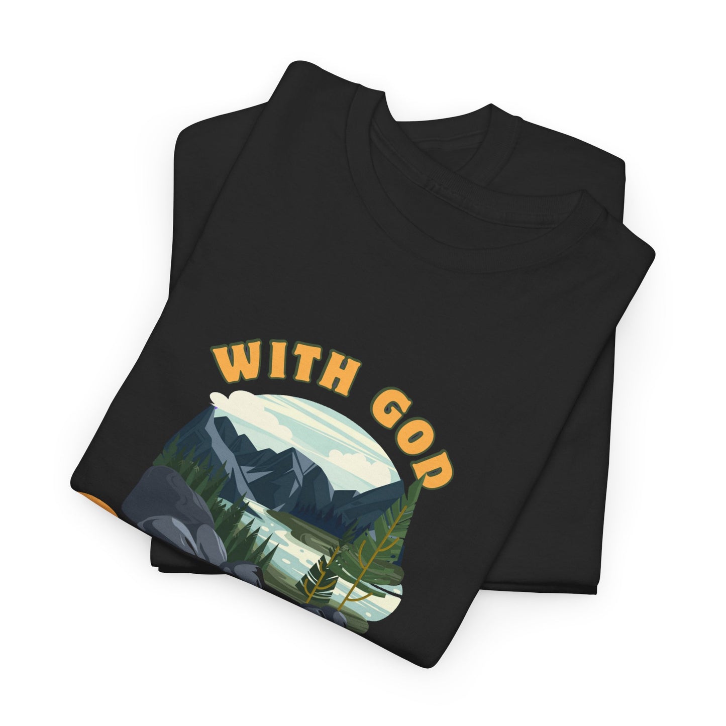 Unisex "With God Nature doesn't need a mother" Heavy Cotton Christian Tee