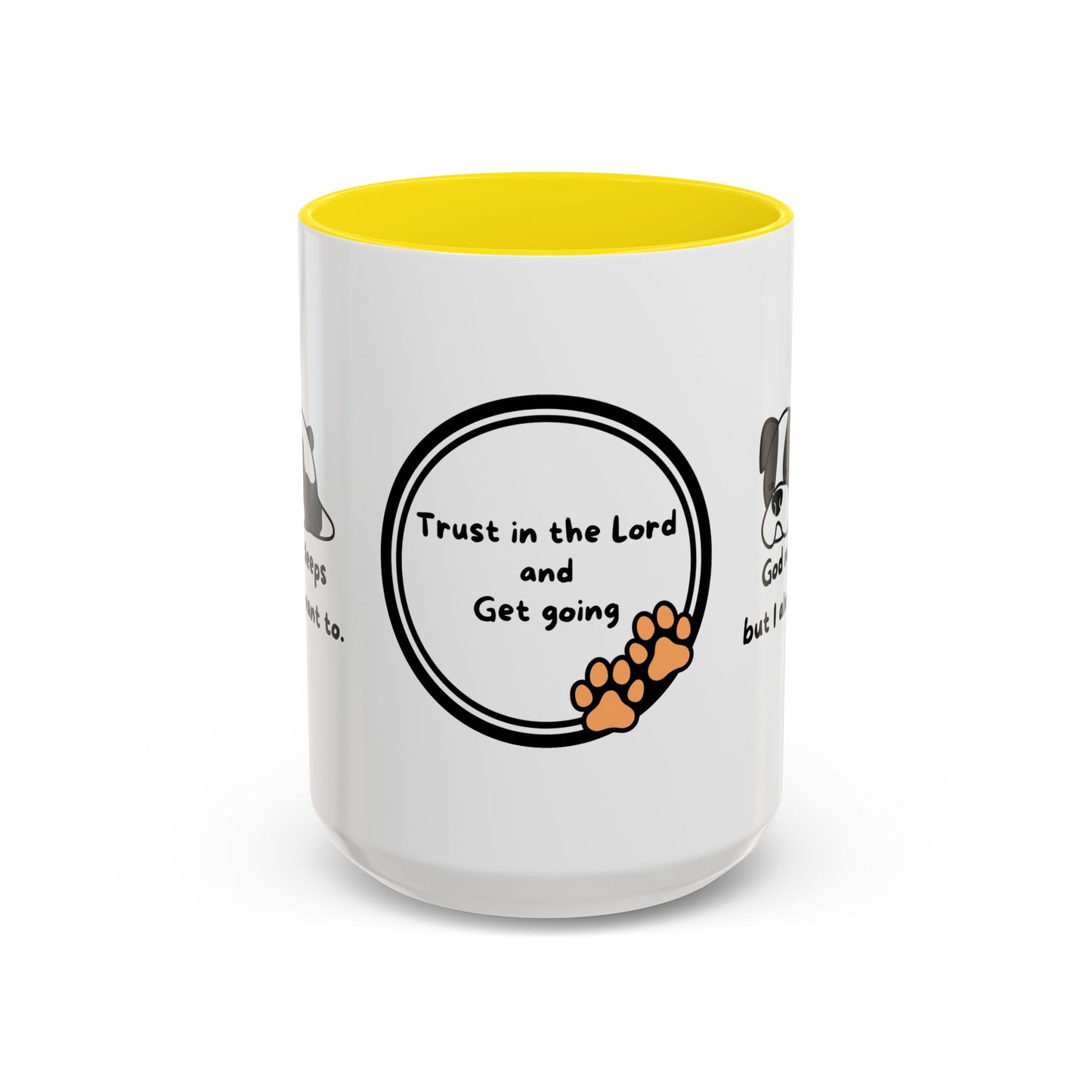 Christian ’God never sleeps’ 11 oz and 15oz Accent Mug multiple colors Christian Mug - Mug