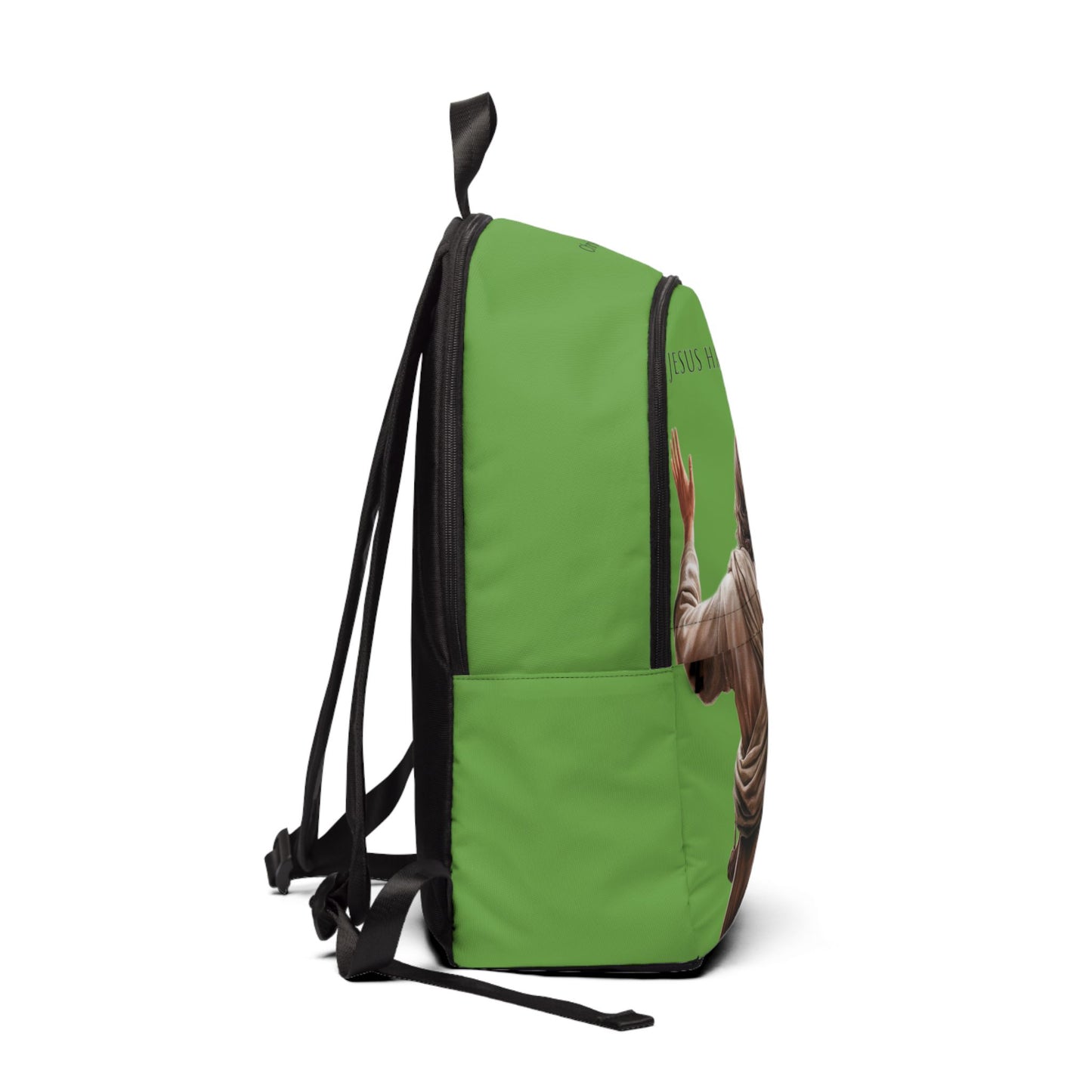 ’Jesus Has My Back’ design Christian Backpack (green) - One size - Bags