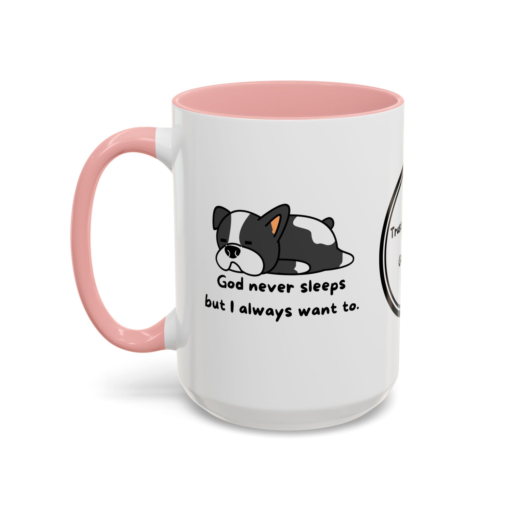 Christian ’God never sleeps’ 11 oz and 15oz Accent Mug multiple colors Christian Mug - Mug