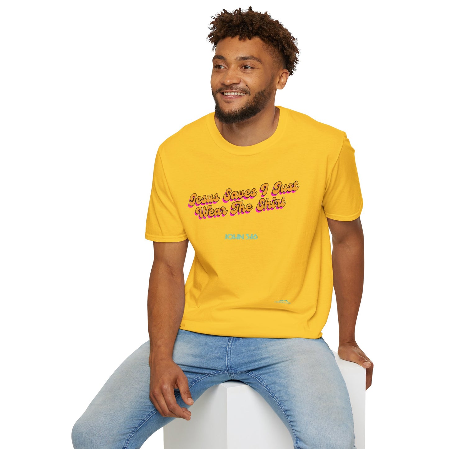 "Jesus Saves, I just Wear the Shirt" Unisex Cotton Softstyle T-Shirt