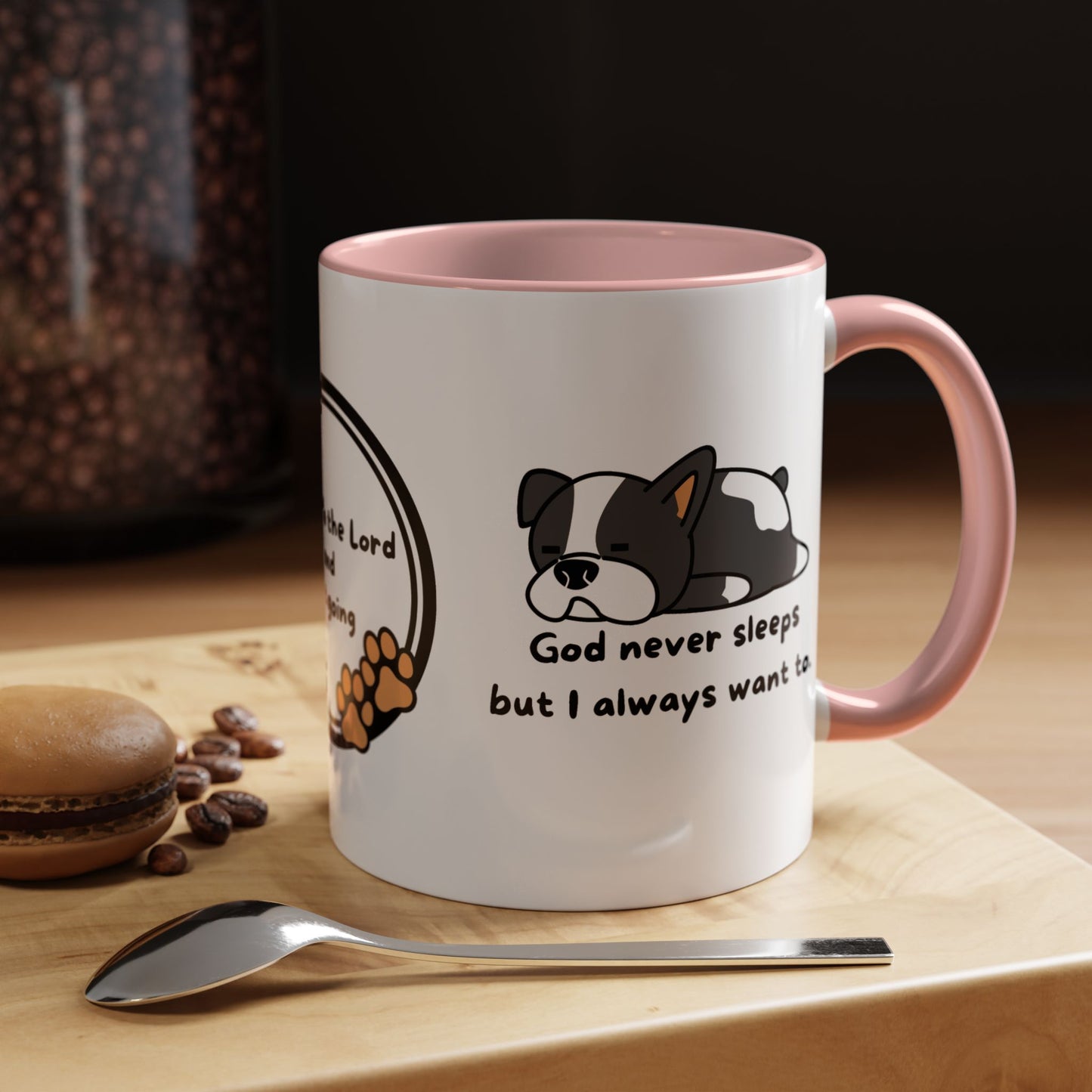 Christian ’God never sleeps’ 11 oz and 15oz Accent Mug multiple colors Christian Mug - 11oz / Pink - Mug