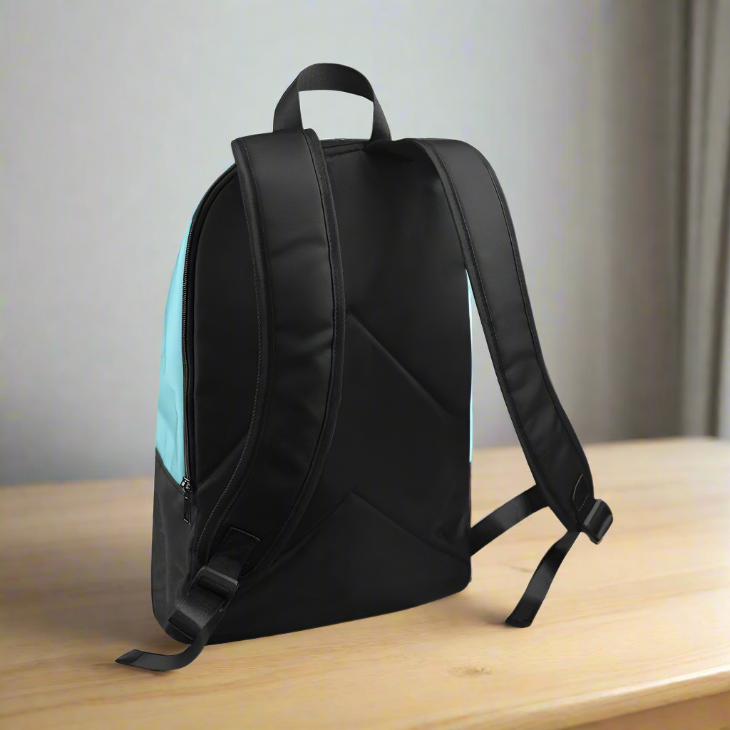"Jesus Has My Back" Christian Backpack-Black Side Accent (Choose Green or Blue shades)
