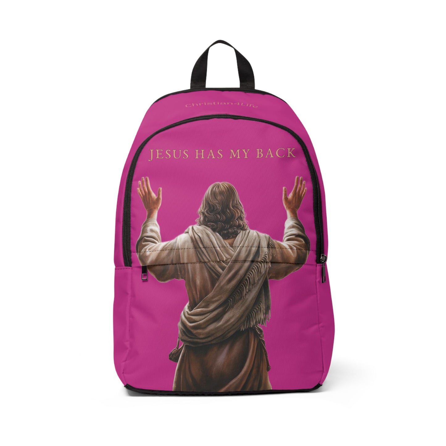 ’Jesus Has My Back’ Christian Backpack (pink) - One size - Bags