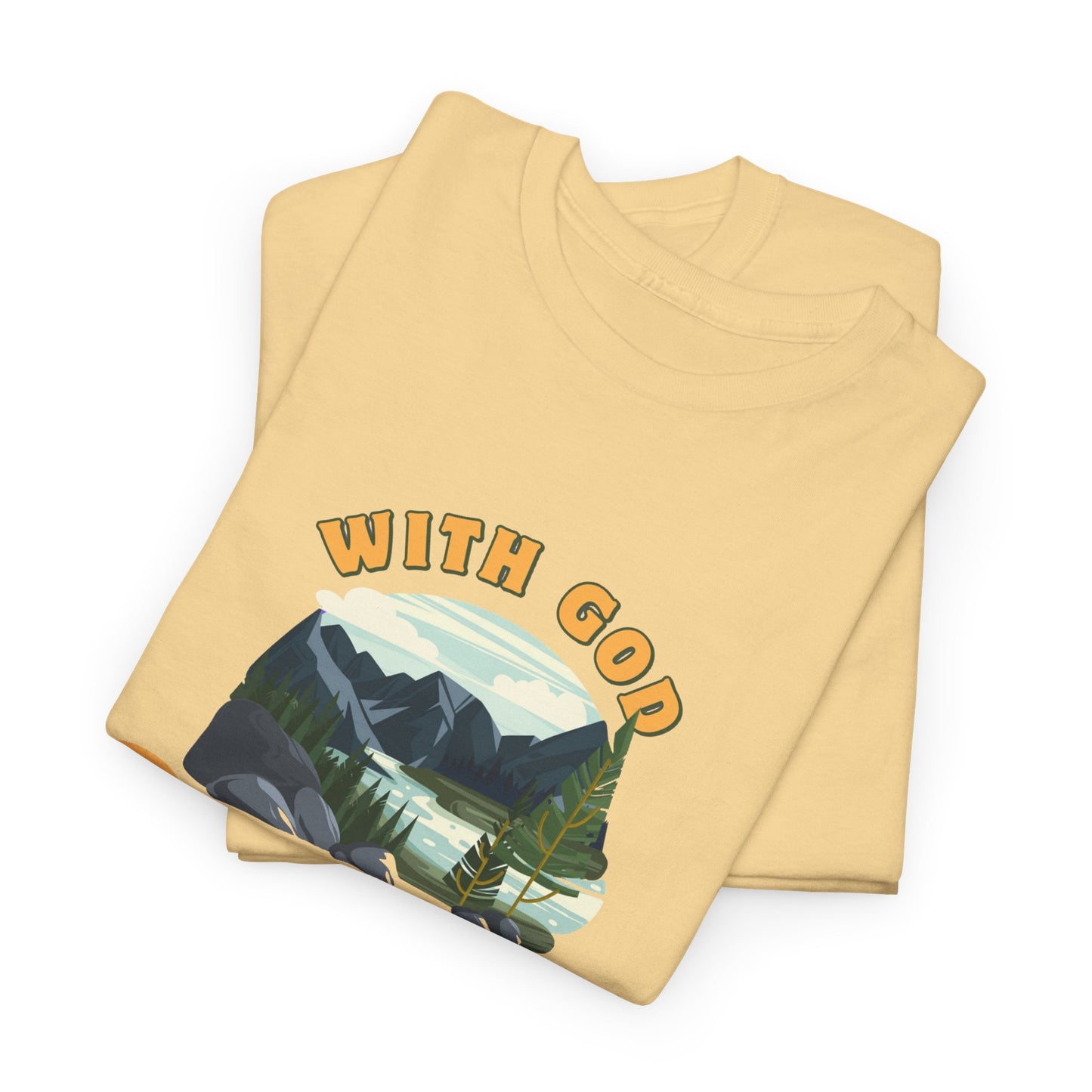 Unisex "With God Nature doesn't need a mother" Heavy Cotton Christian Tee