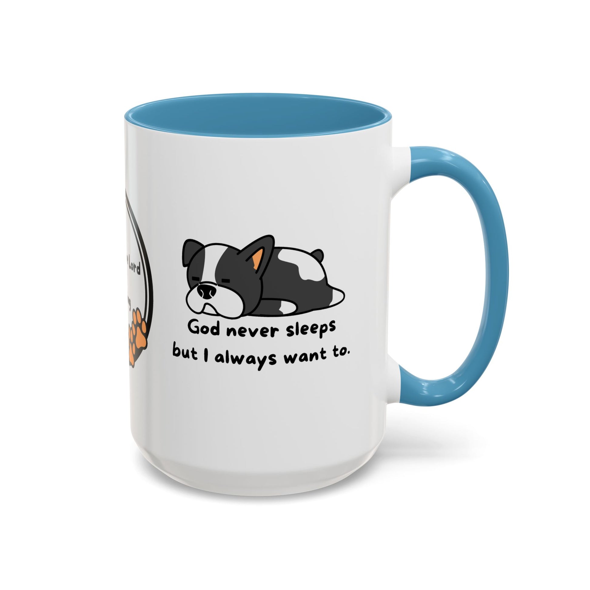 Christian ’God never sleeps’ 11 oz and 15oz Accent Mug multiple colors Christian Mug - Mug