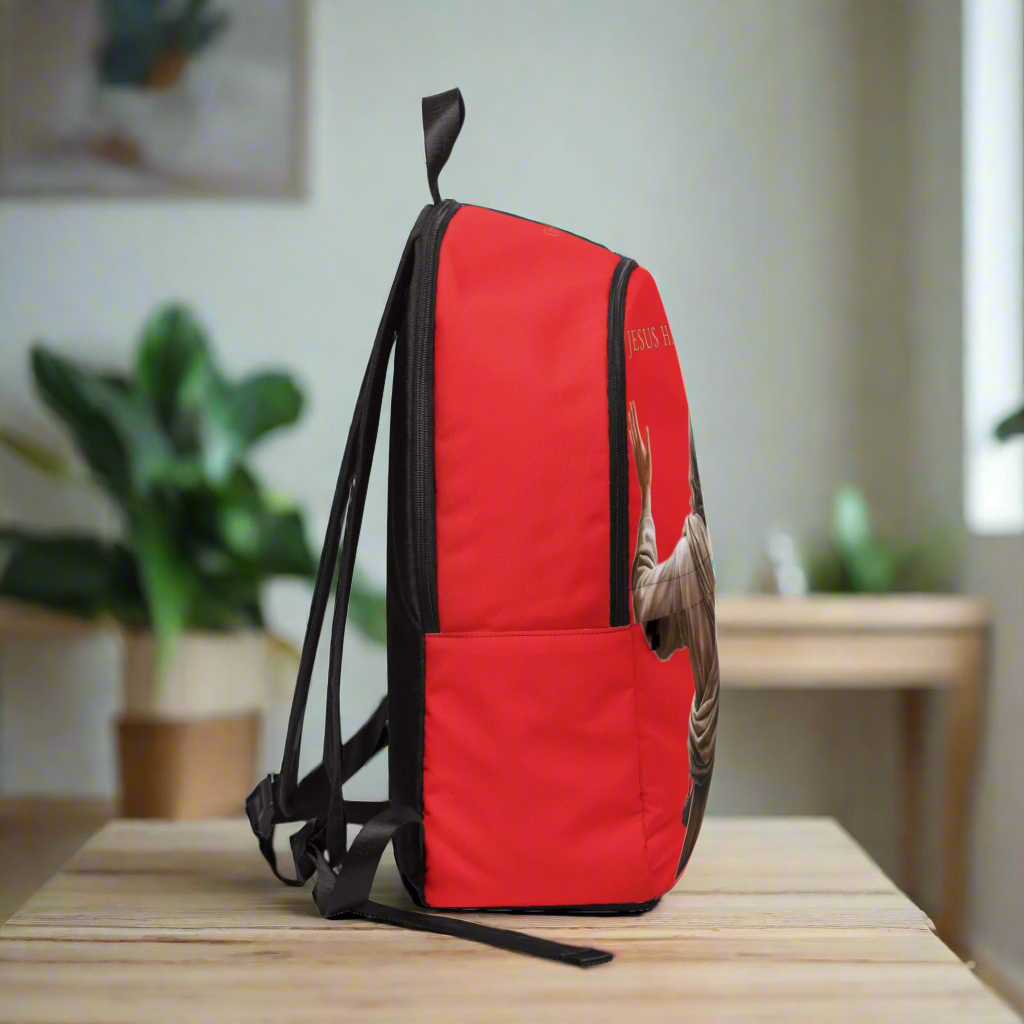’Jesus Has My Back’ Christian Backpack (red) - One size - Bags