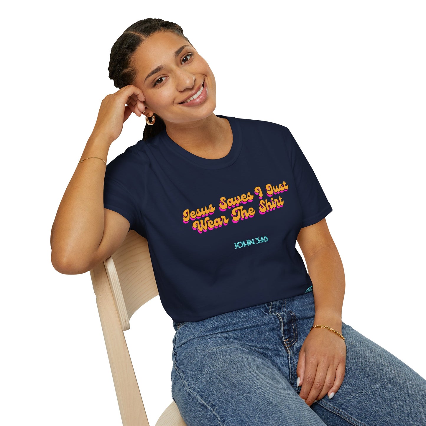 "Jesus Saves, I just Wear the Shirt" Unisex Cotton Softstyle T-Shirt