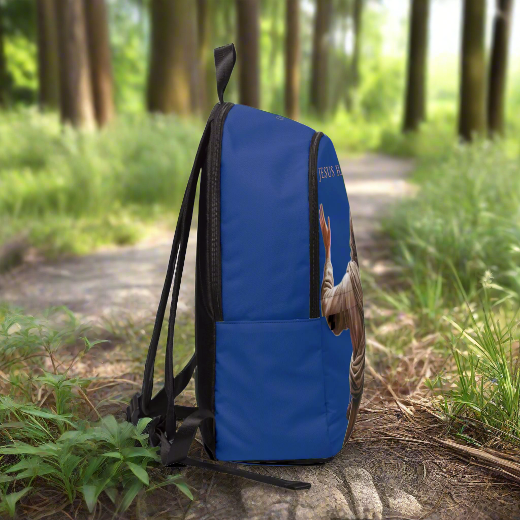 ’Jesus Has My Back’ design Christian Backpack (dark blue) - One size - Bags