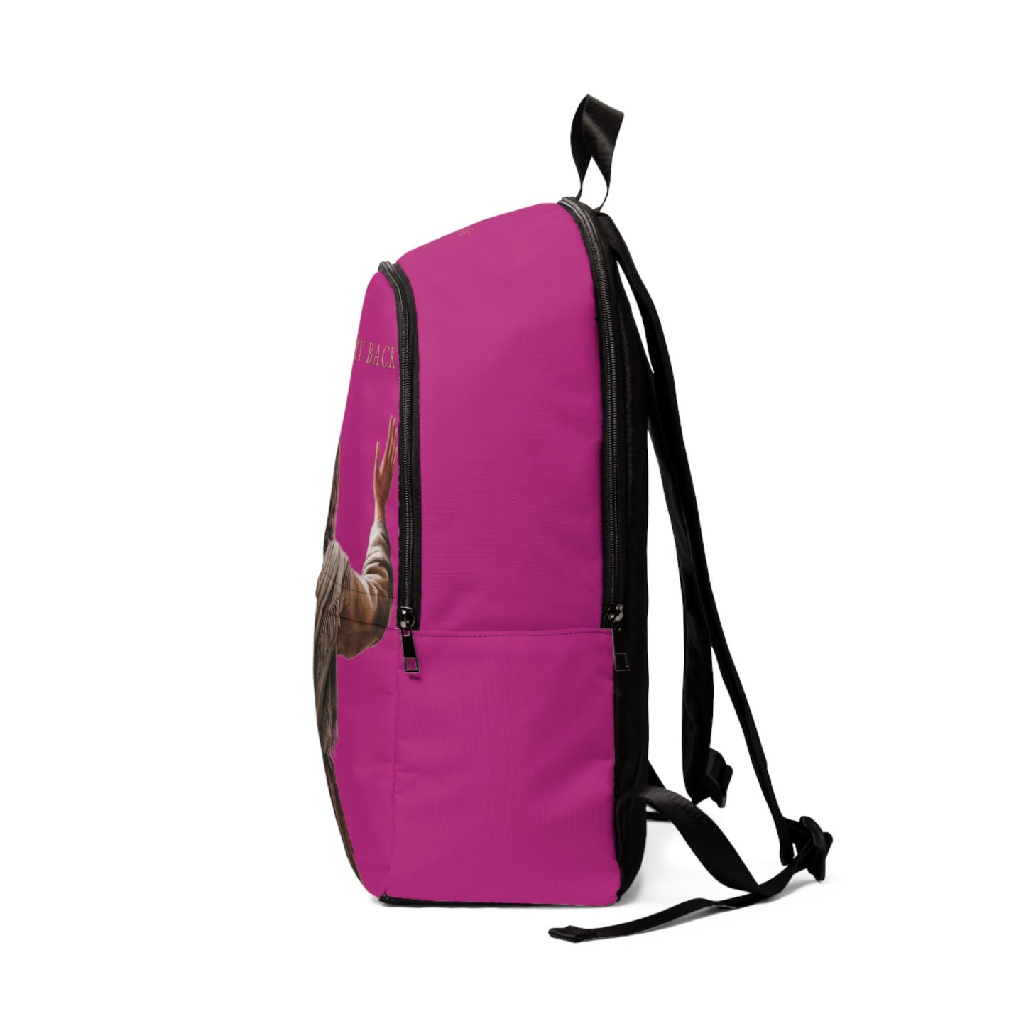 ’Jesus Has My Back’ Christian Backpack (pink) - One size - Bags