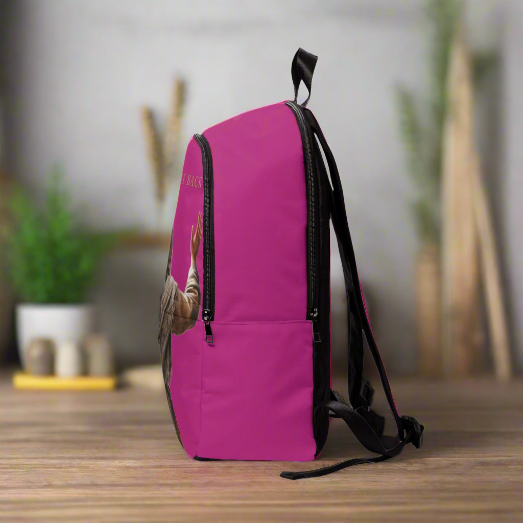 ’Jesus Has My Back’ Christian Backpack (pink) - One size - Bags