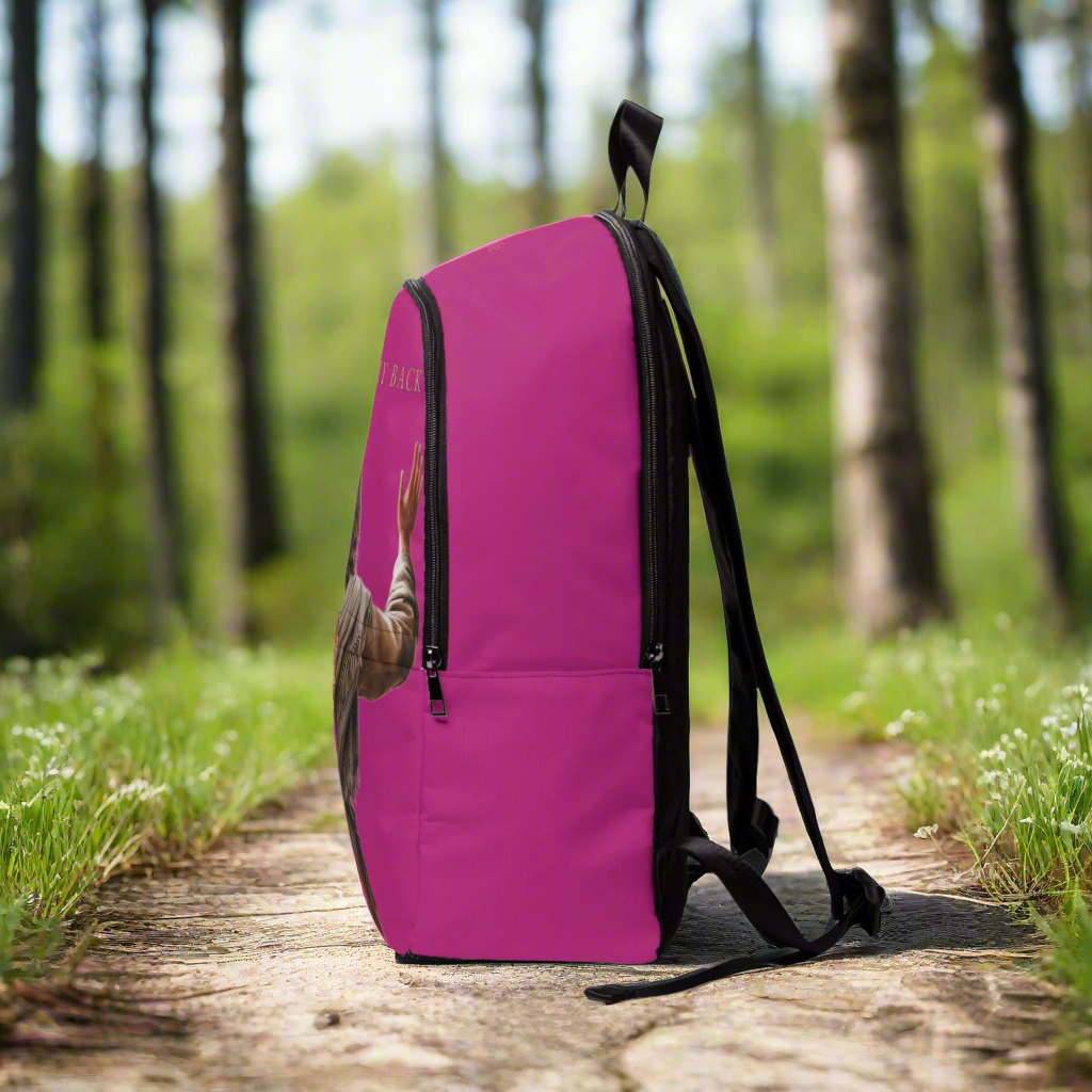 ’Jesus Has My Back’ Christian Backpack (pink) - One size - Bags