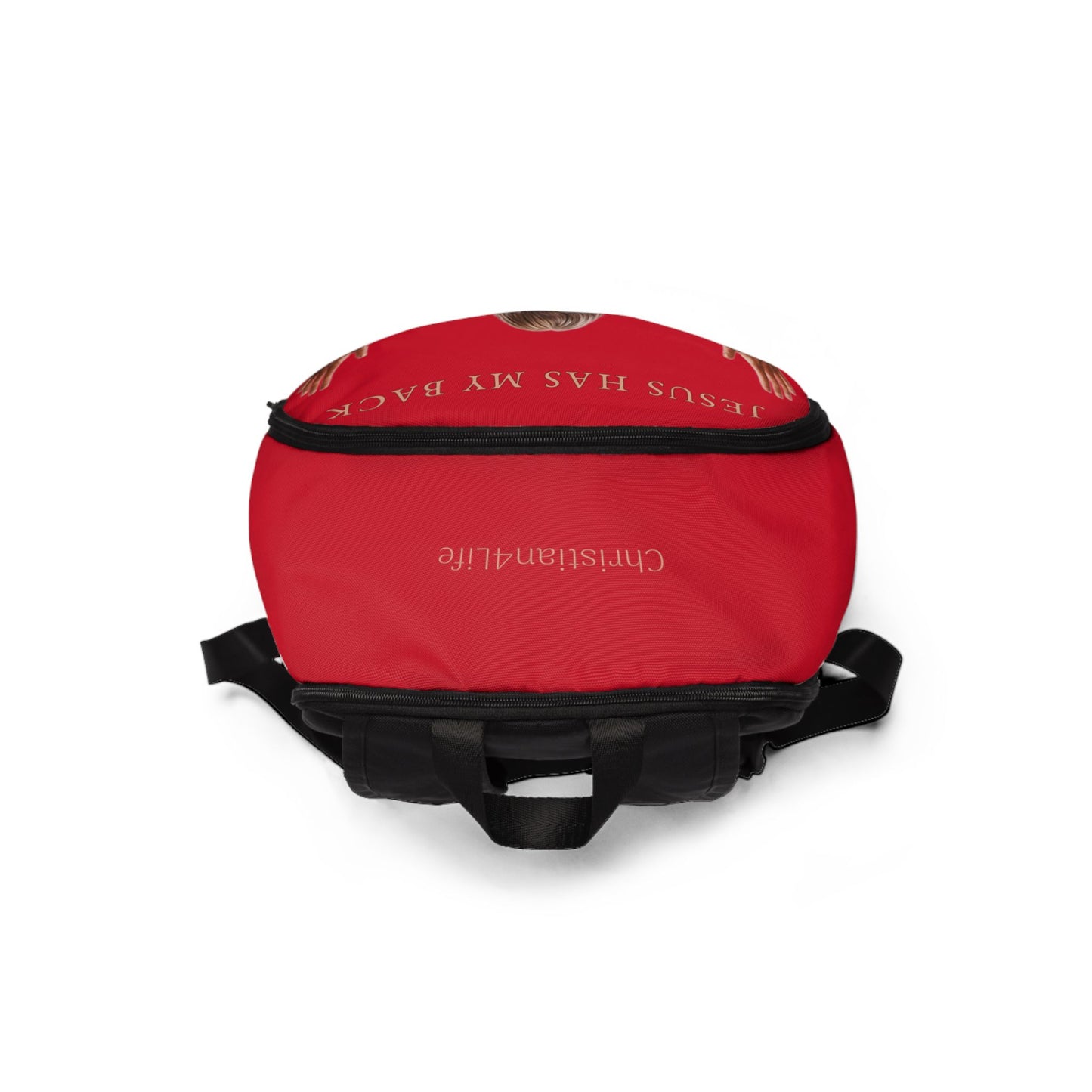 ’Jesus Has My Back’ Graphic design Christian Backpack (dark red) - One size - Bags