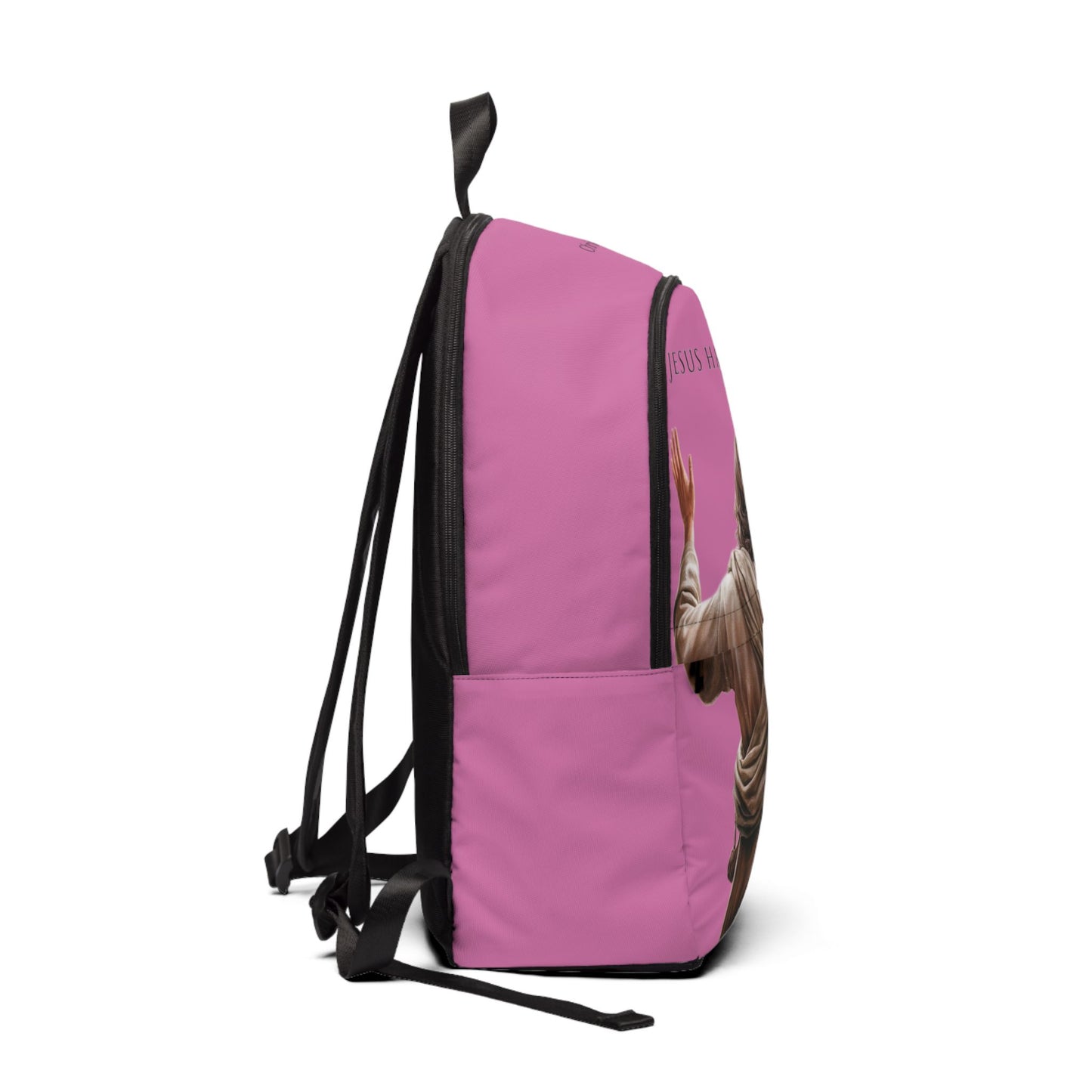 ’Jesus Has My Back’ Christian Backpack (light pink) - One size - Bags