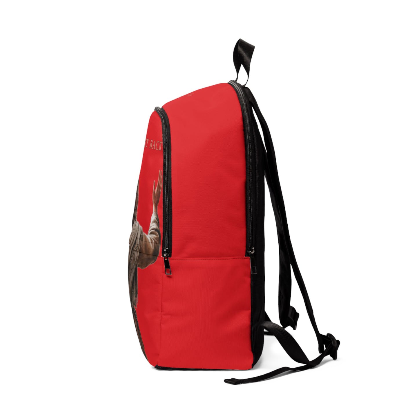 ’Jesus Has My Back’ Christian Backpack (red) - One size - Bags