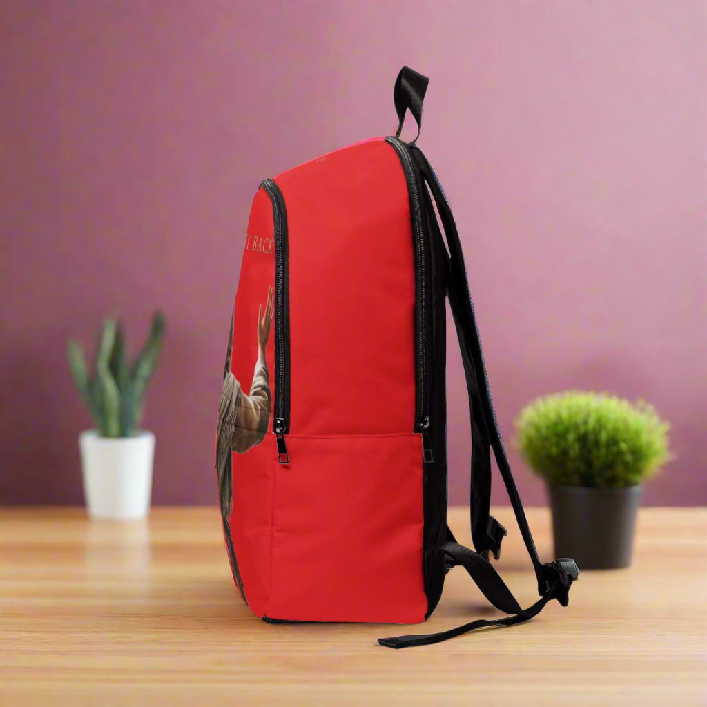 ’Jesus Has My Back’ Christian Backpack (red) - One size - Bags