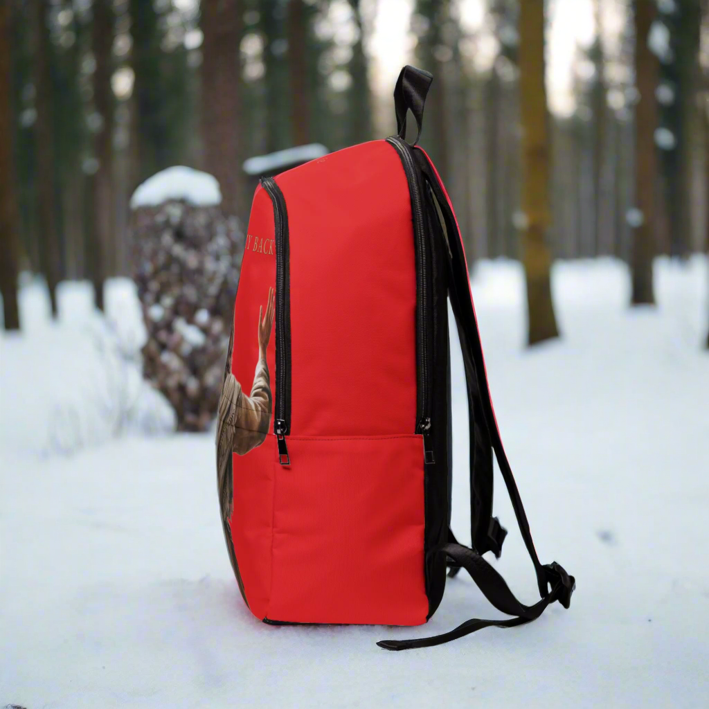 ’Jesus Has My Back’ Christian Backpack (red) - One size - Bags