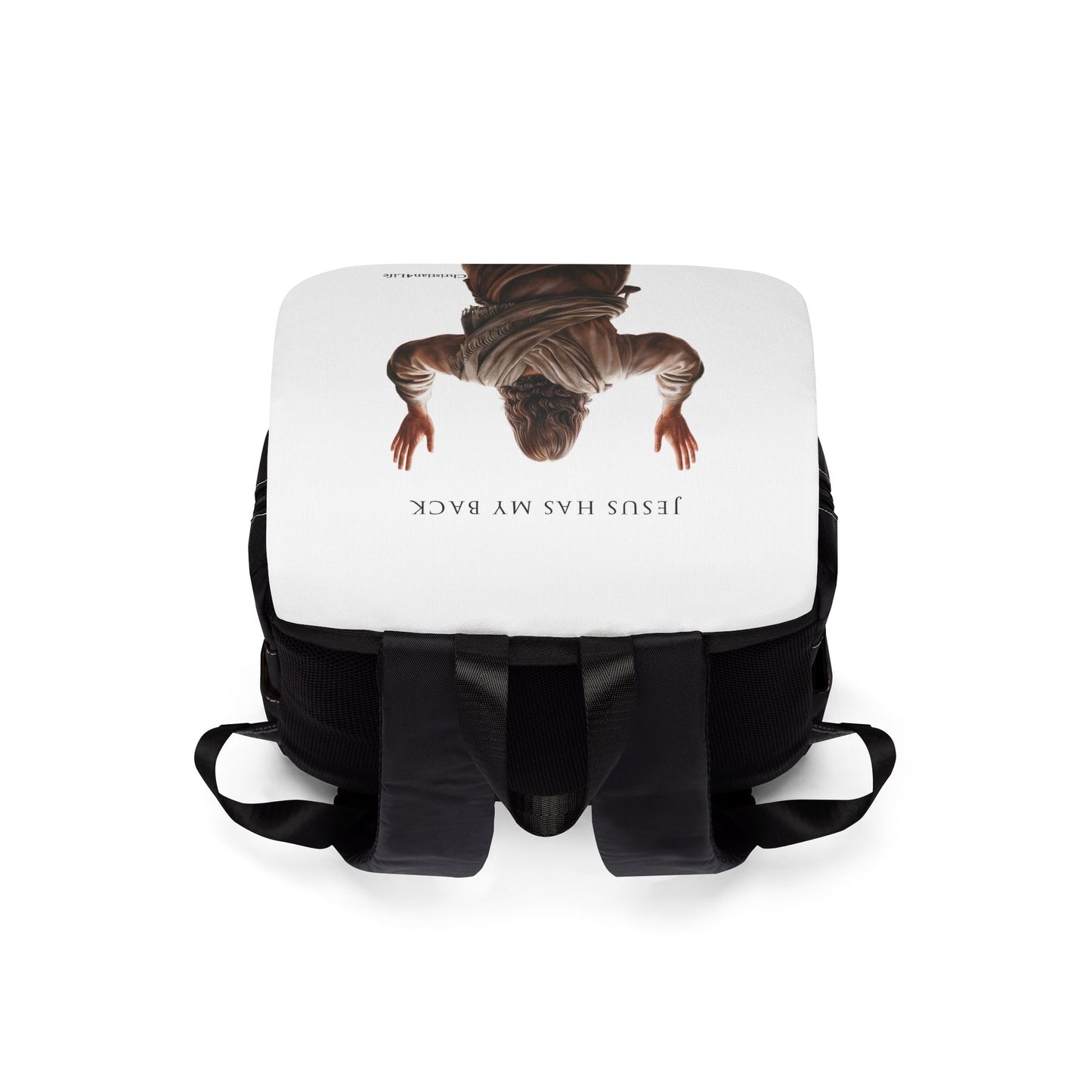 ’Jesus Has My Back’ Unisex Casual Shoulder Backpack Backpack-Purse (white) One size - Bags