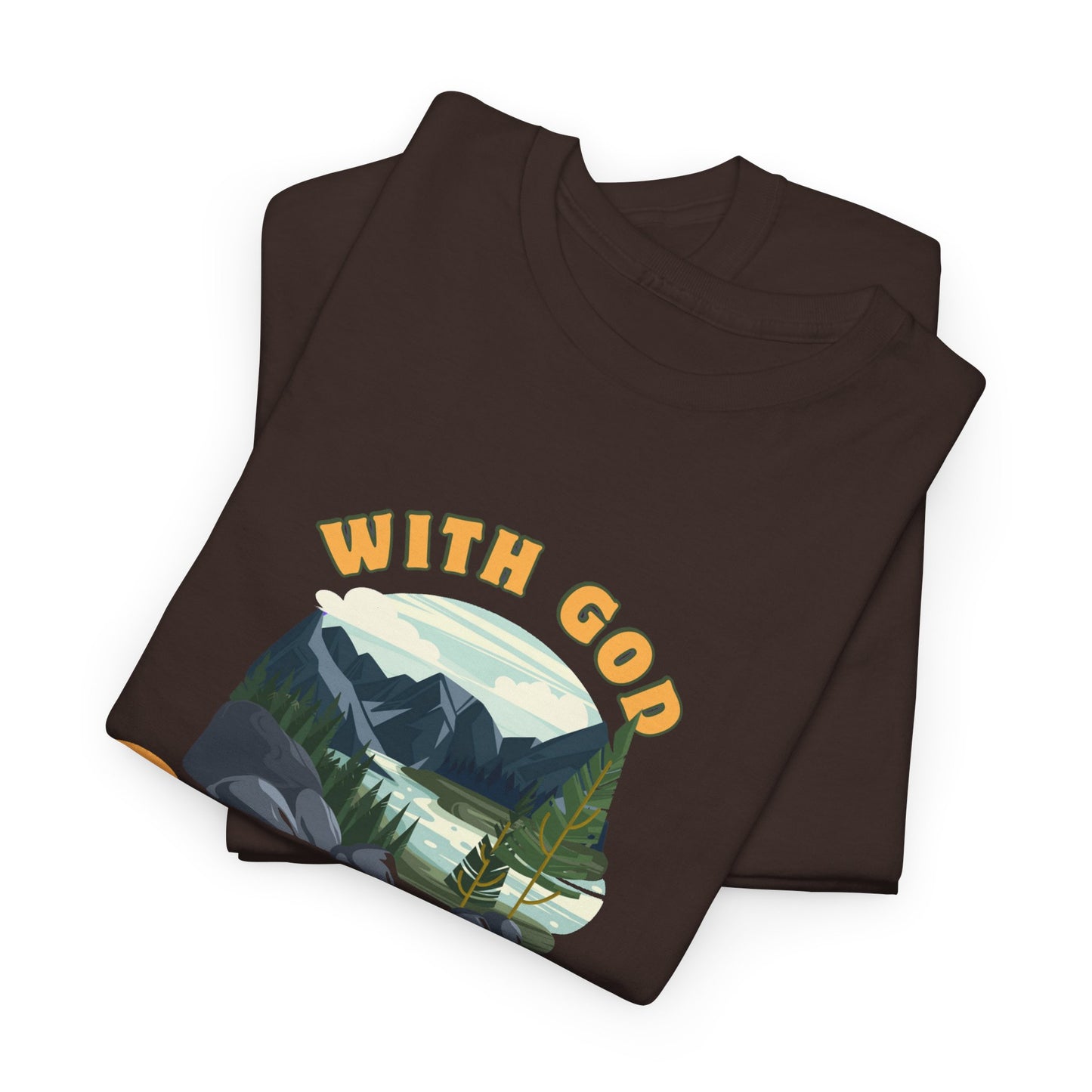 Unisex "With God Nature doesn't need a mother" Heavy Cotton Christian Tee