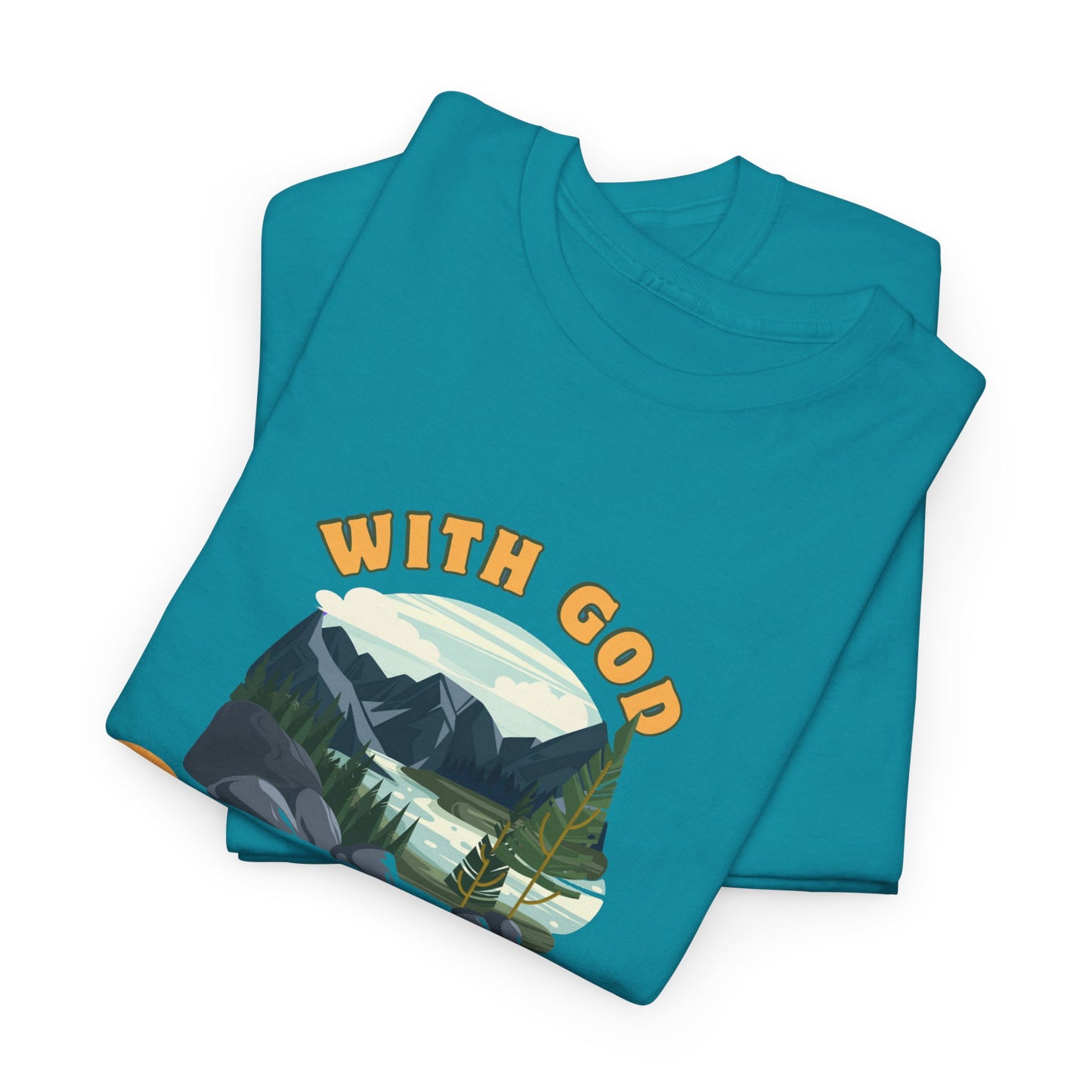Unisex "With God Nature doesn't need a mother" Heavy Cotton Christian Tee