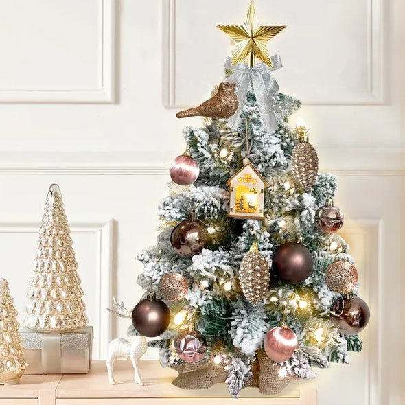 22in Tabletop Christmas Trees With Lights Christmas Ornaments Decorations & snow - Woodland - Home Decor