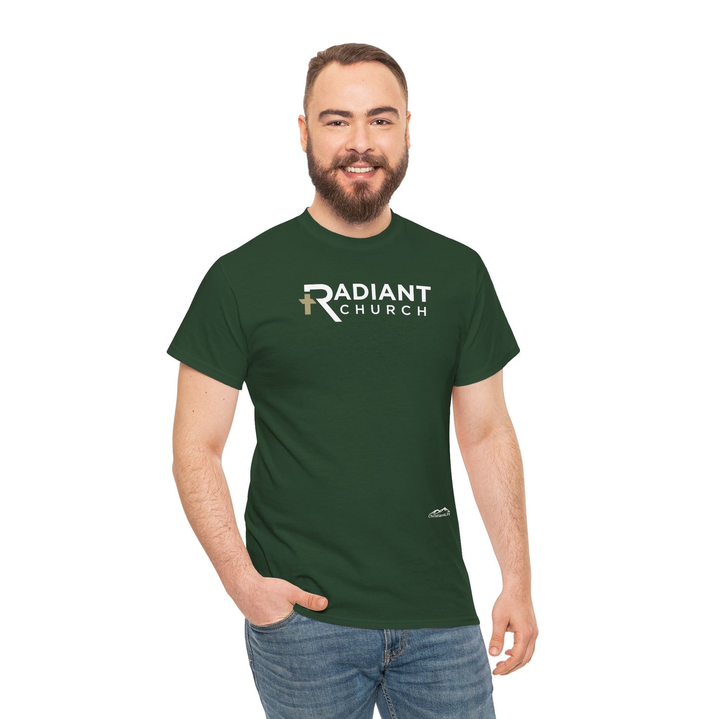 Radiant Church Unisex Cotton Tee | Comfortable Casual Wear, Faith-Based Apparel, Church Events, Gift for Believers, Everyday Style