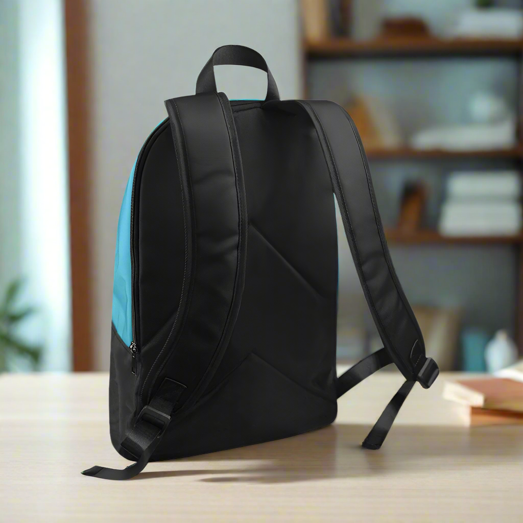 "Jesus Has My Back" Christian Backpack-Black Side Accent (Choose Green or Blue shades)