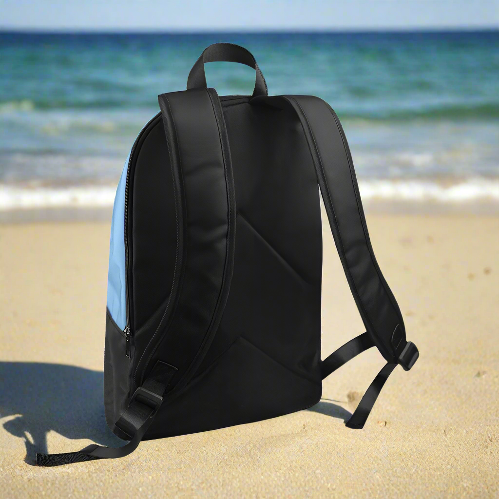 "Jesus Has My Back" Christian Backpack-Black Side Accent (Choose Green or Blue shades)