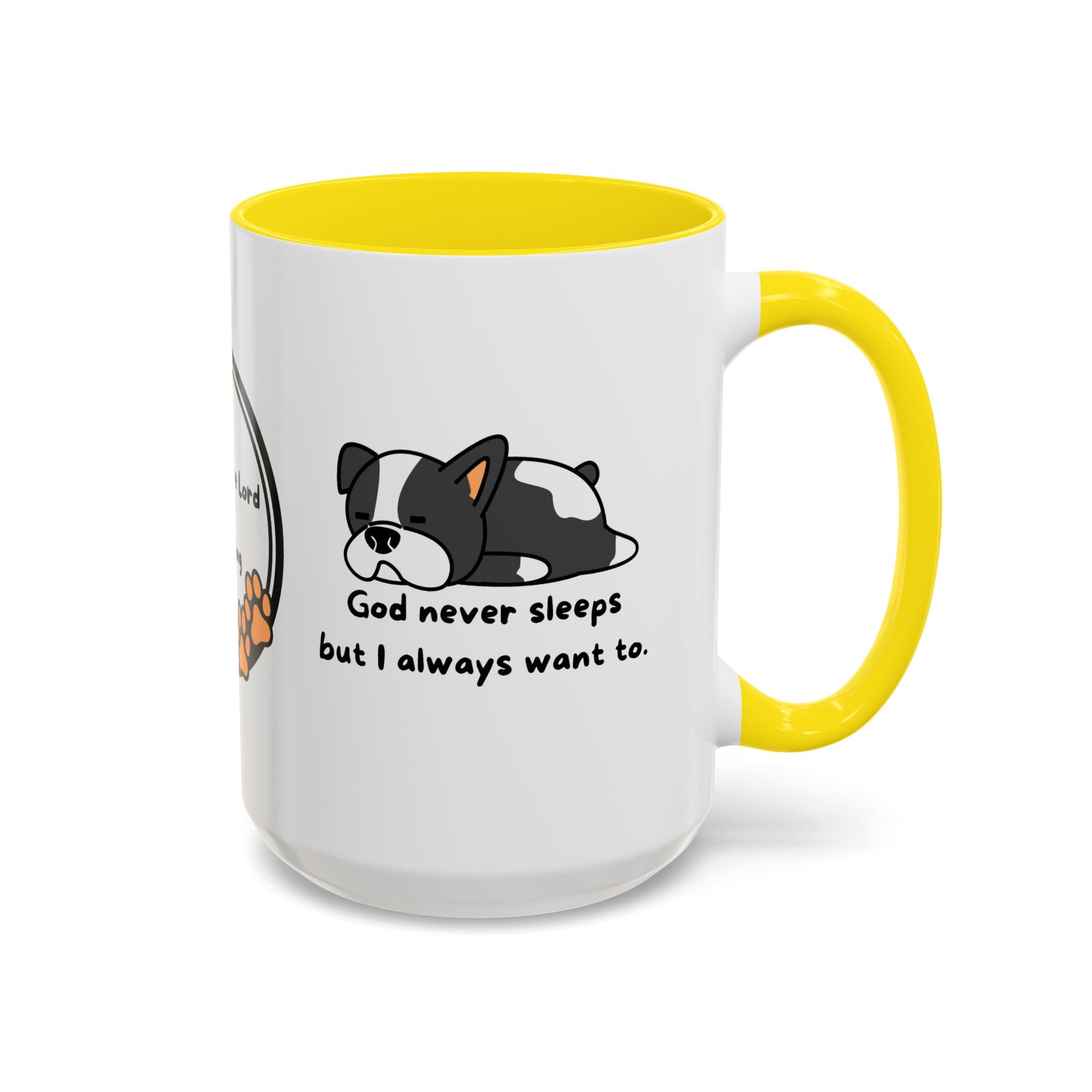 Christian ’God never sleeps’ 11 oz and 15oz Accent Mug multiple colors Christian Mug - Mug