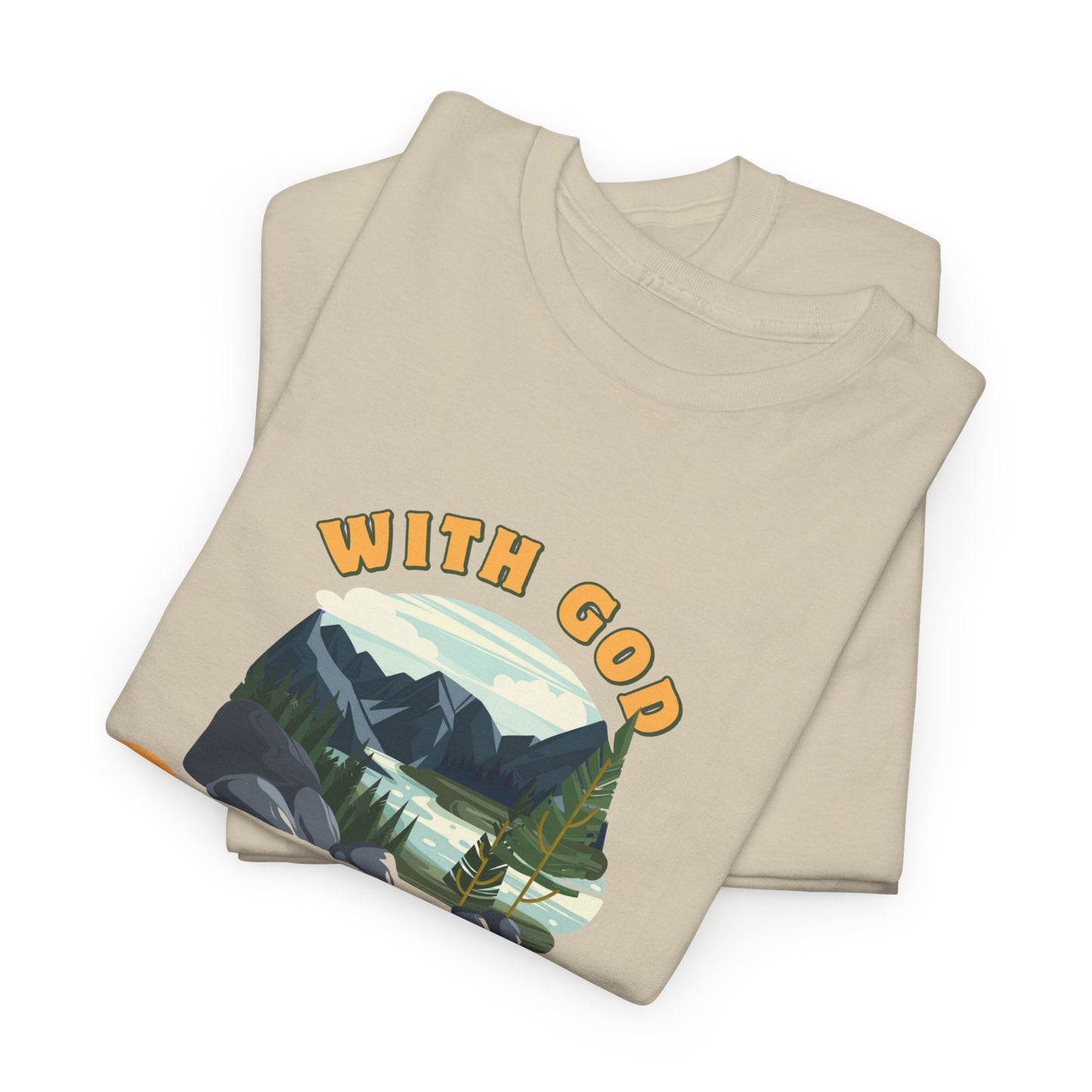 Unisex "With God Nature doesn't need a mother" Heavy Cotton Christian Tee