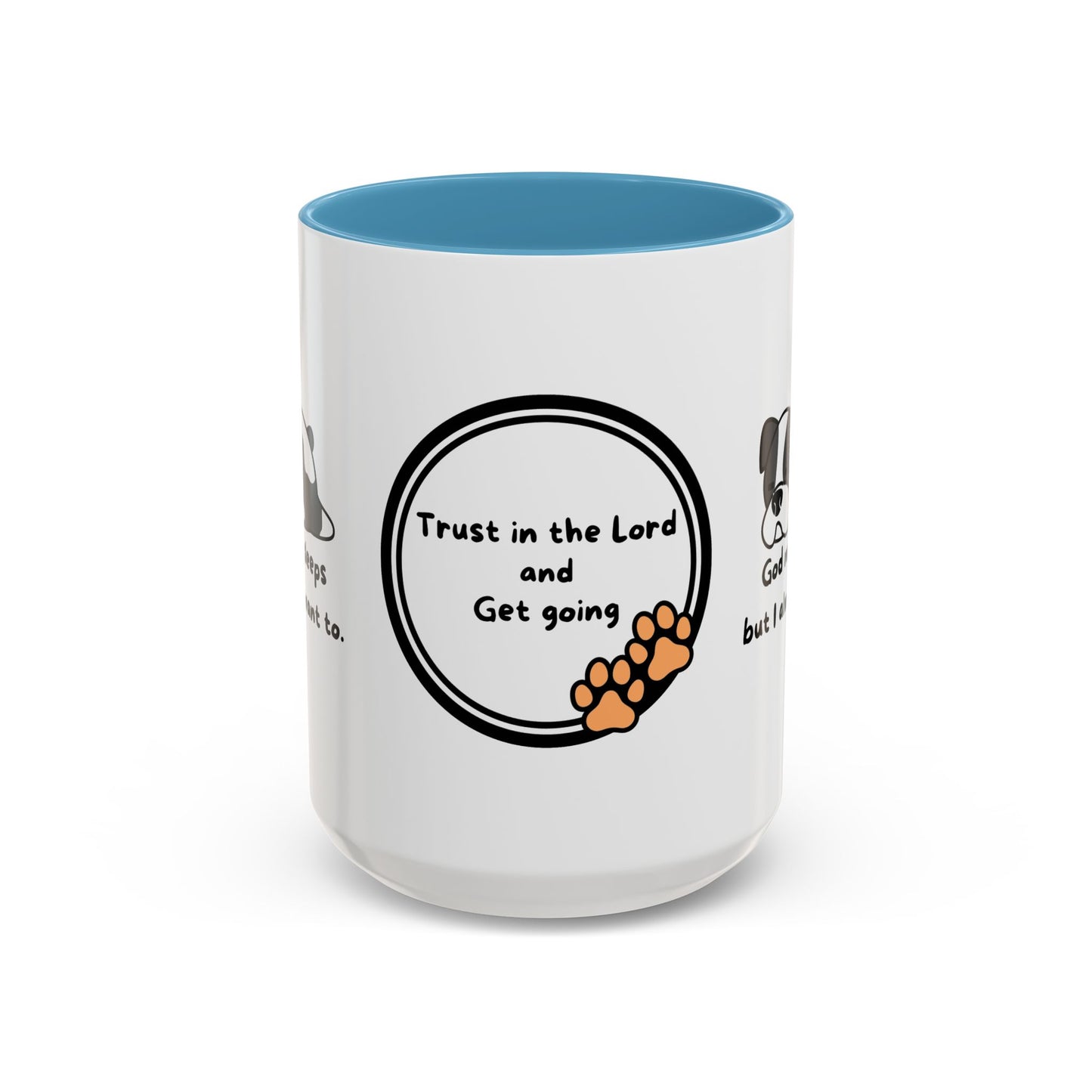 Christian ’God never sleeps’ 11 oz and 15oz Accent Mug multiple colors Christian Mug - Mug