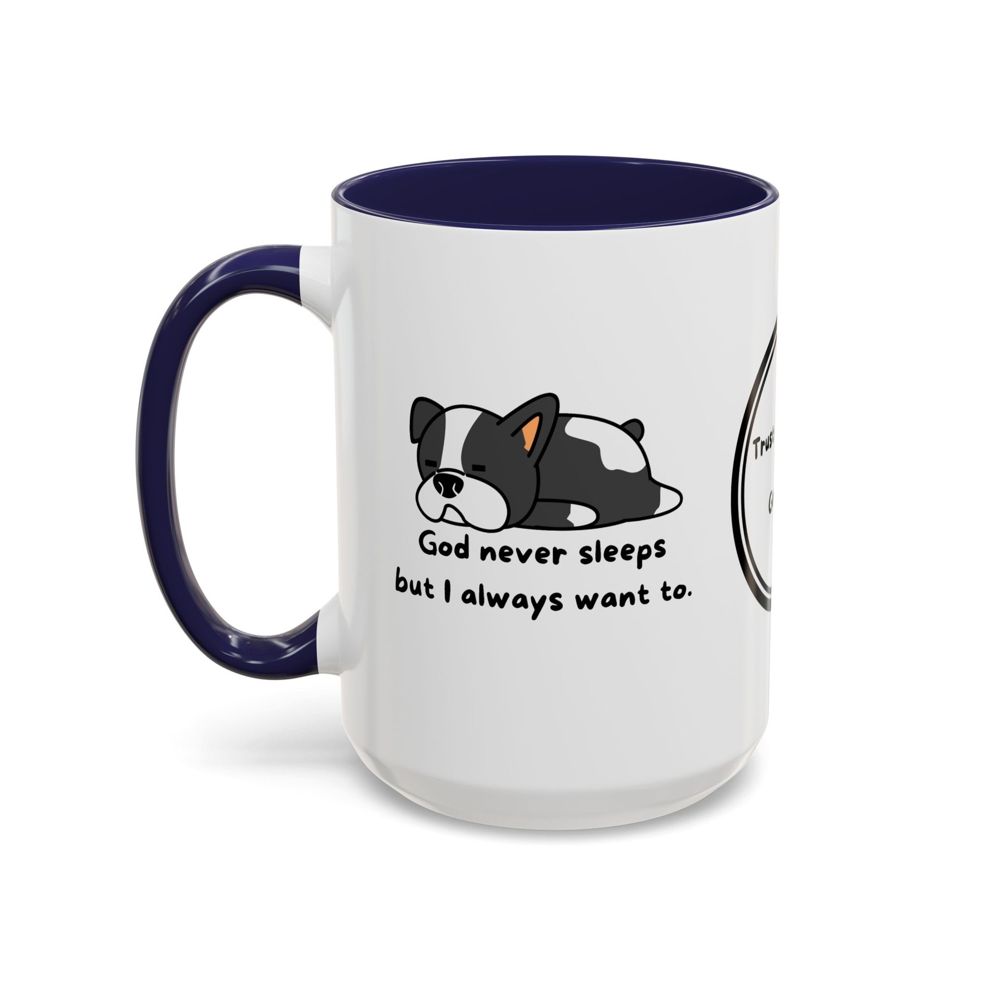 Christian ’God never sleeps’ 11 oz and 15oz Accent Mug multiple colors Christian Mug - Mug