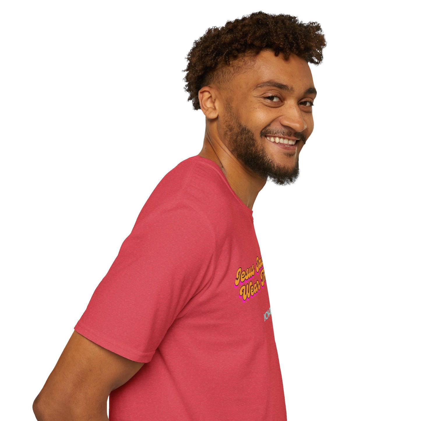 "Jesus Saves, I just Wear the Shirt" Unisex Cotton Softstyle T-Shirt