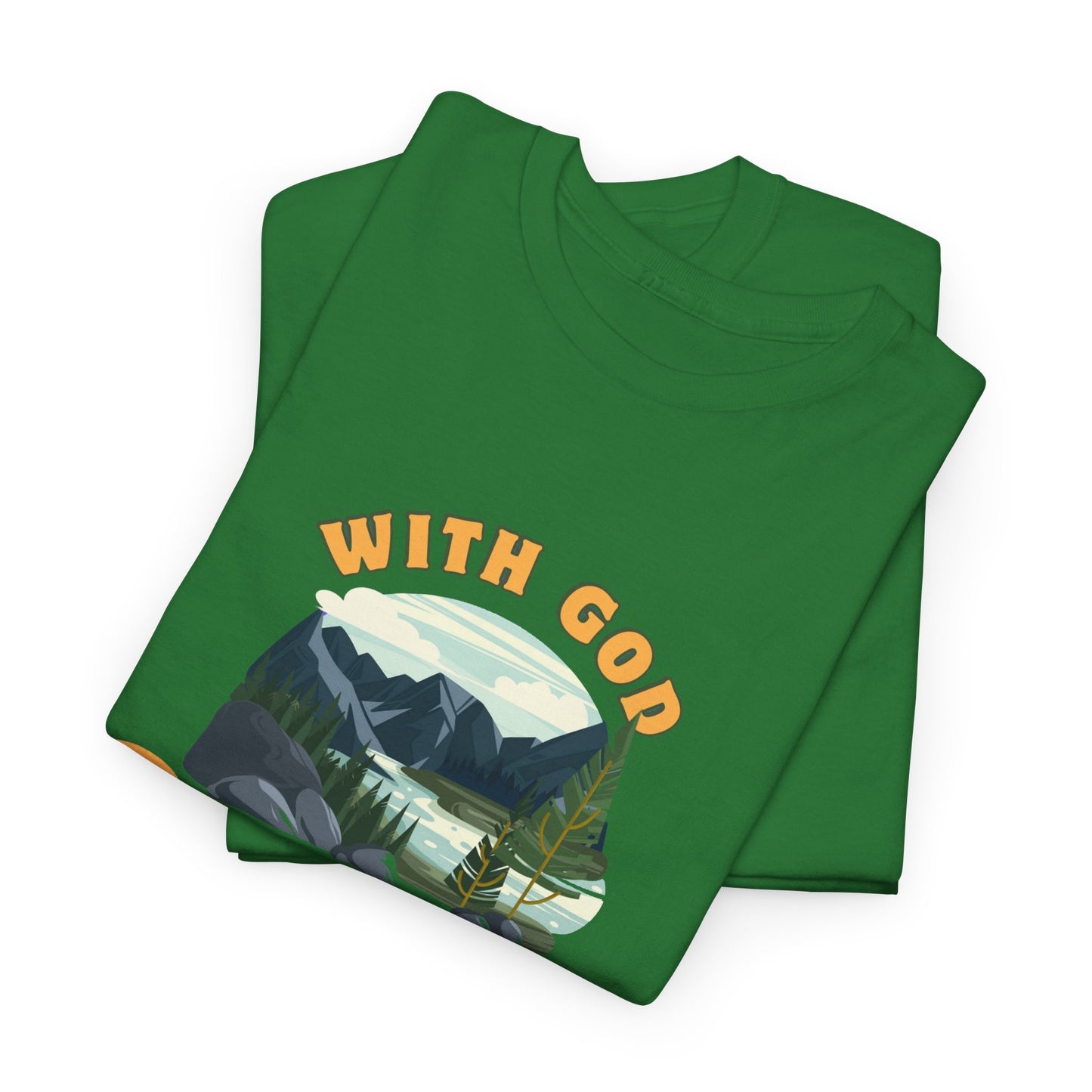 Unisex "With God Nature doesn't need a mother" Heavy Cotton Christian Tee