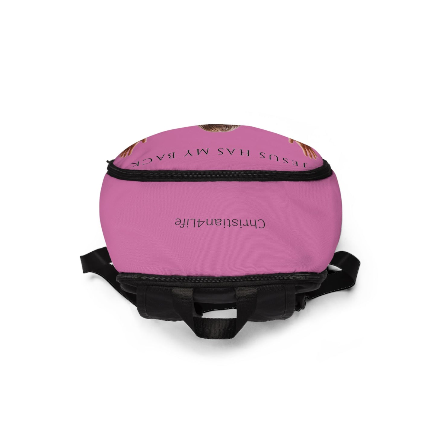 ’Jesus Has My Back’ Christian Backpack (light pink) - One size - Bags